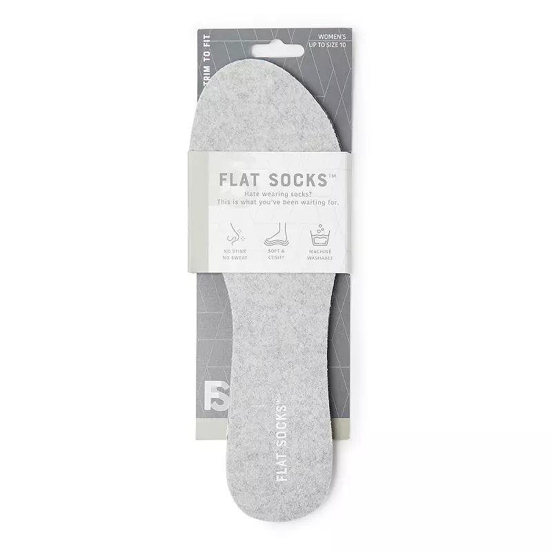 Women's Microwool Flat Sock, Light Grey Gray Product Image