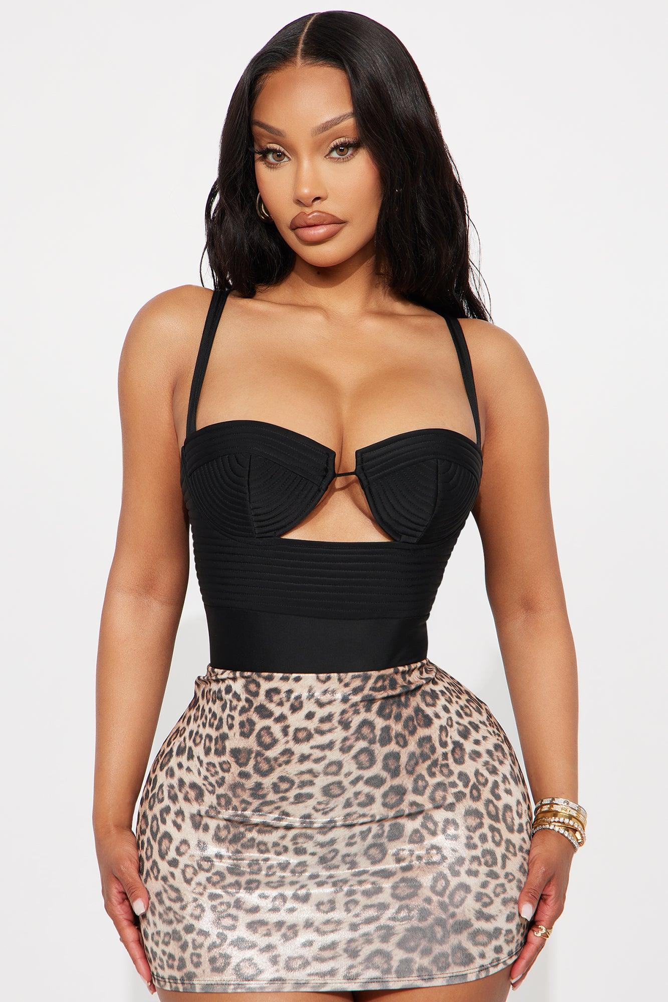 Fae Cut Out Bodysuit - Black Female Product Image