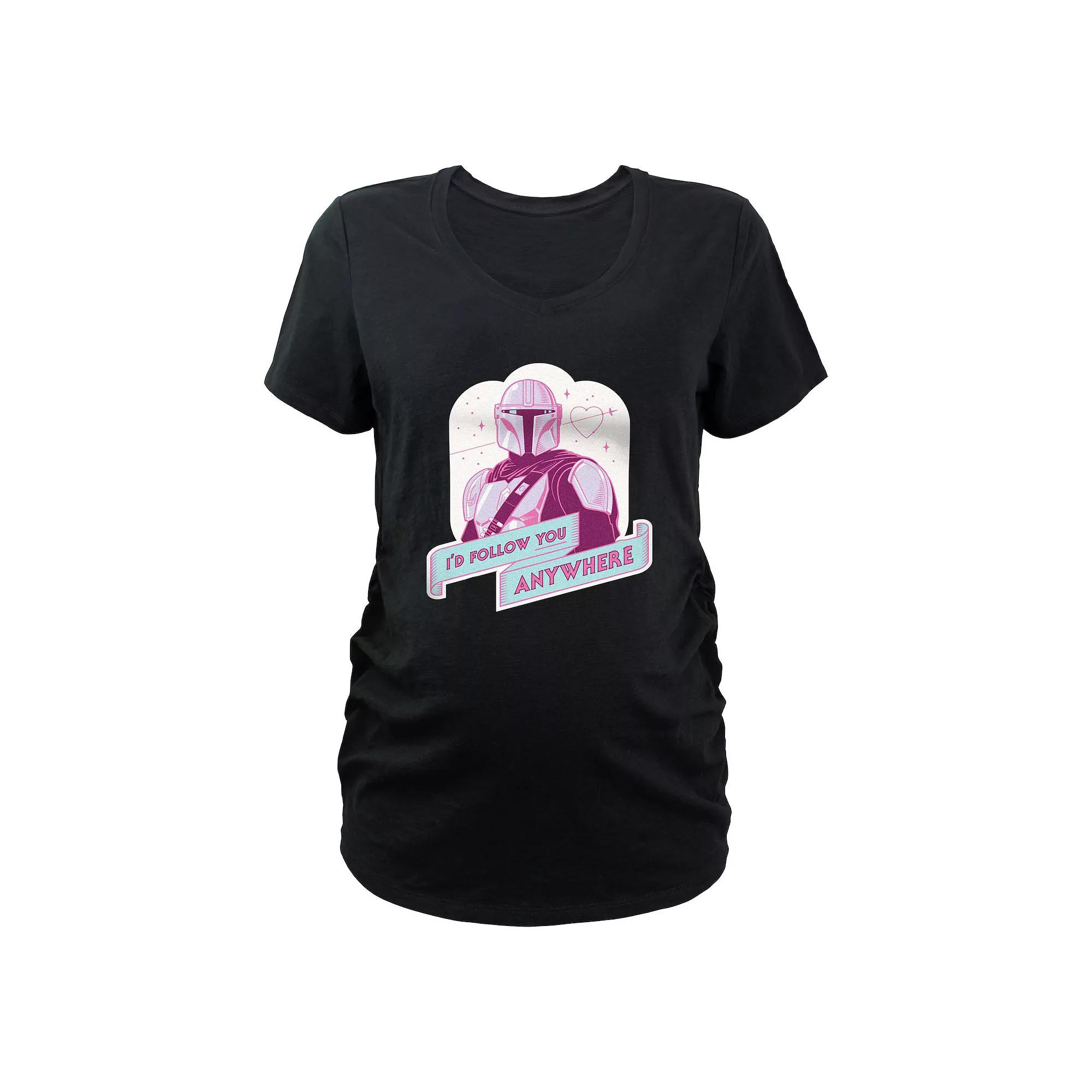 Maternity Star Wars The Mandalorian I'd Follow You Anywhere Graphic Tee, Women's,  Product Image