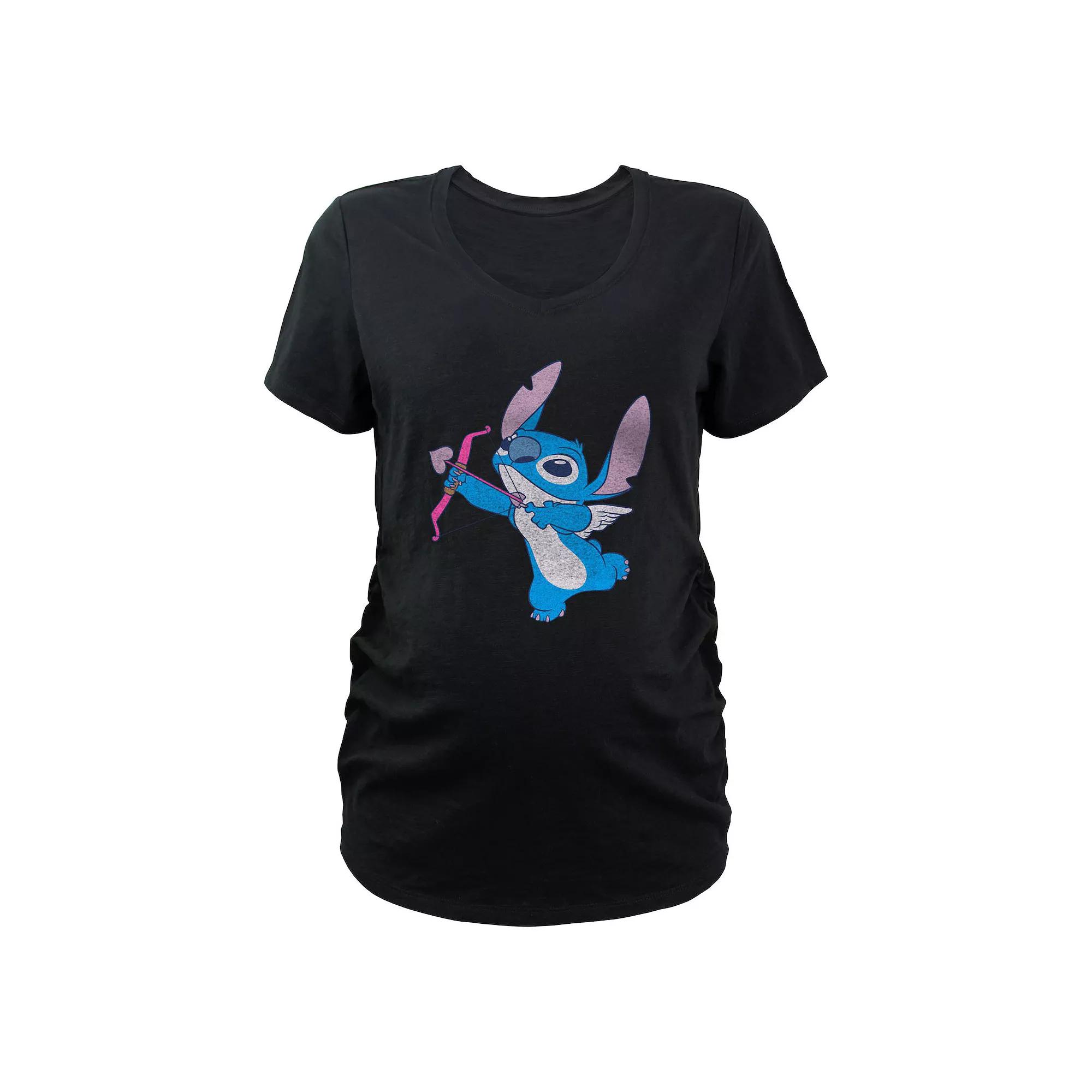 Disney's Lilo & Stitch Cupid Stitch Maternity Graphic Tee, Women's,  Product Image