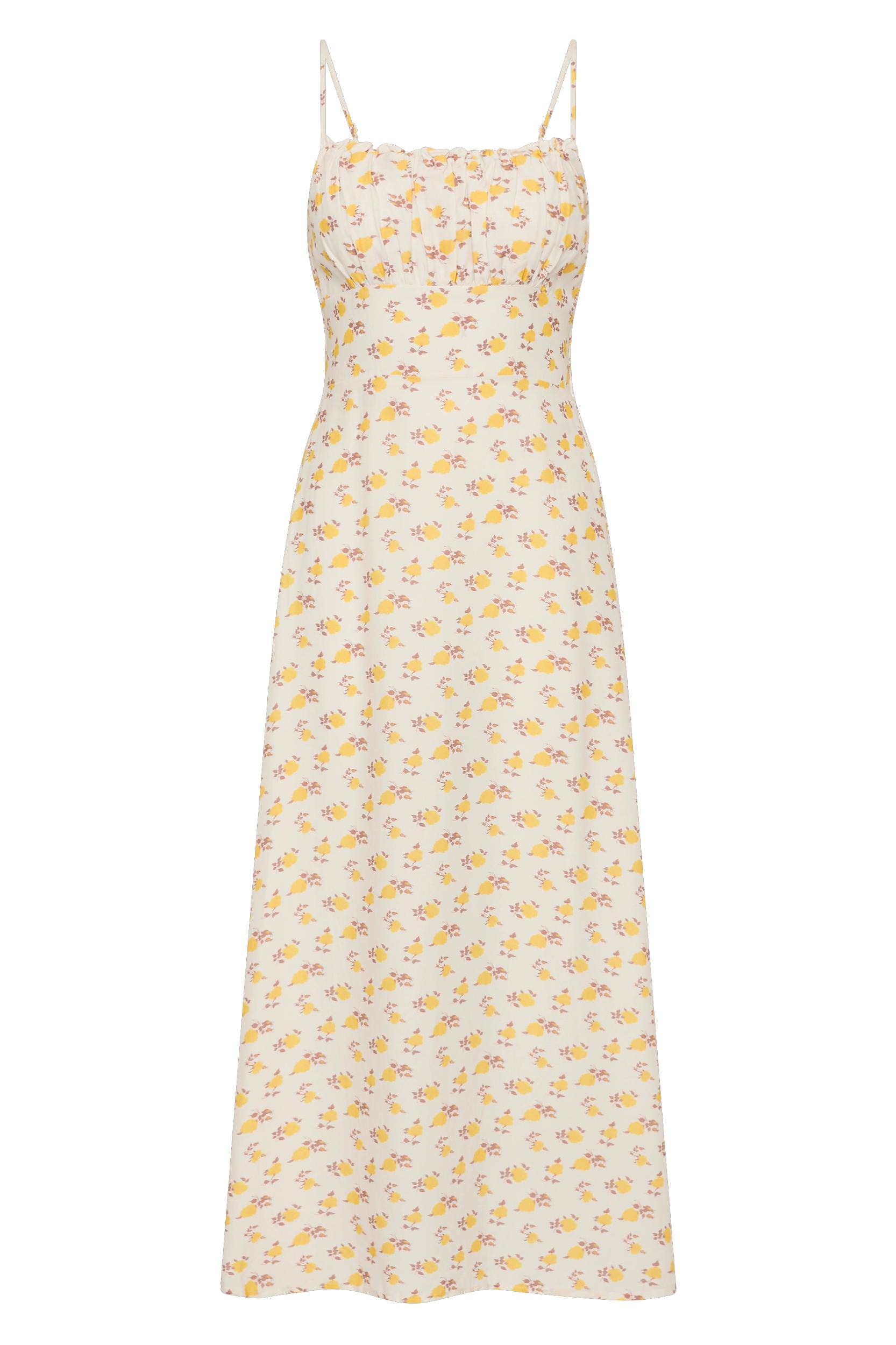 Phaedra Midi Dress Hazy Rose Canary - Final Sale Product Image