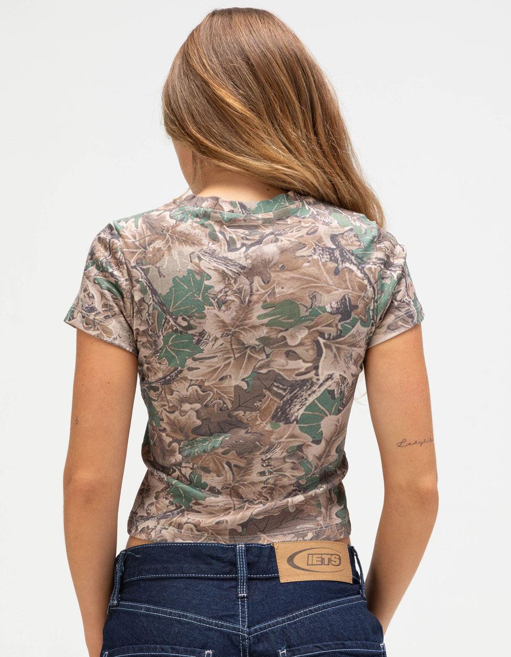 FULL TILT Camo Womens Tee - OLIVE Product Image