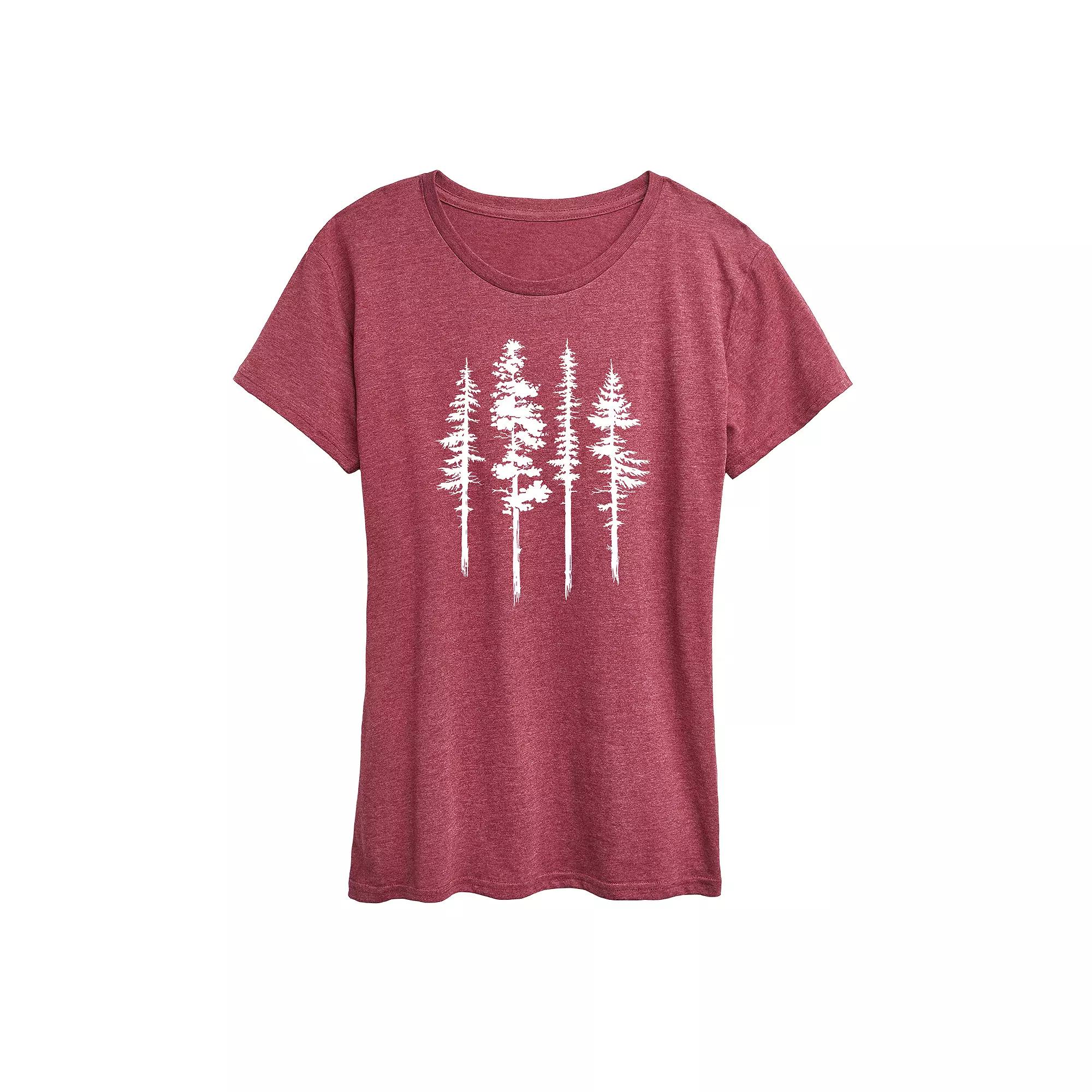 Women's Abstract Trees Graphic Tee,  Product Image