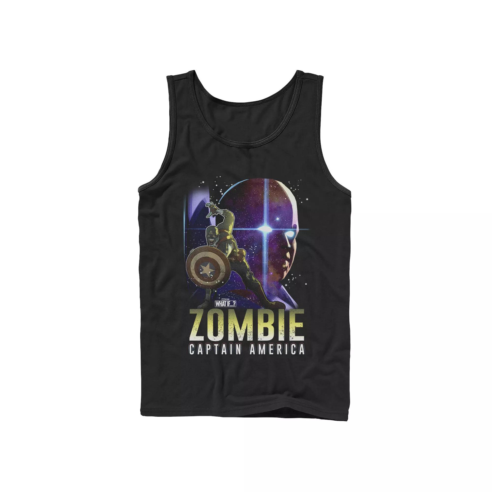 Men's Marvel What If Cap and Watcher Zombie Poster Tee, Boy's,  Product Image