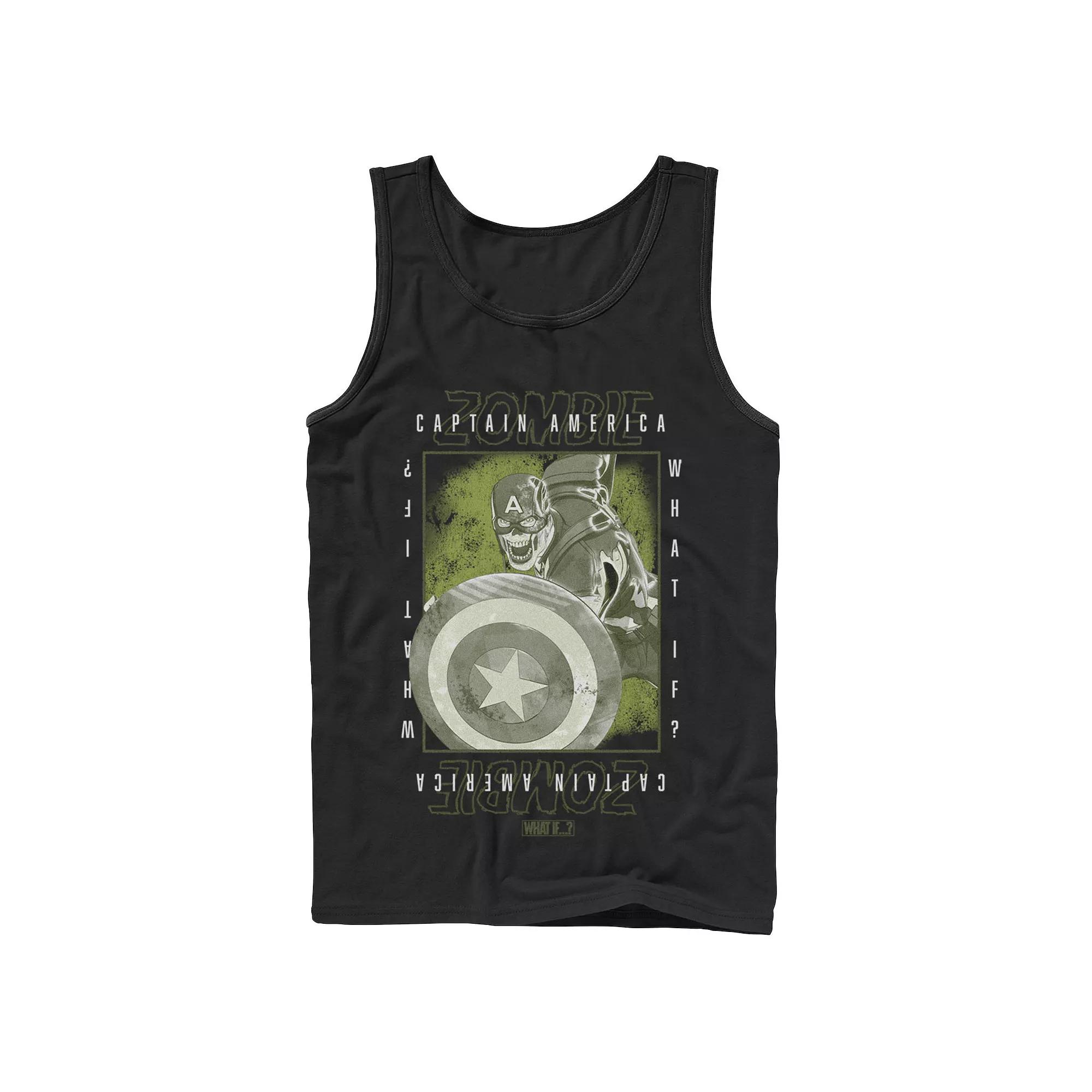 Men's Marvel What If Captain Zombie Box Poster Tee, Boy's,  Product Image