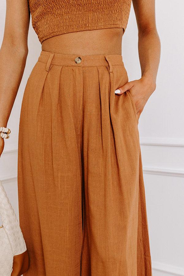 The Freeda High Waist Linen-Blend Trousers Product Image