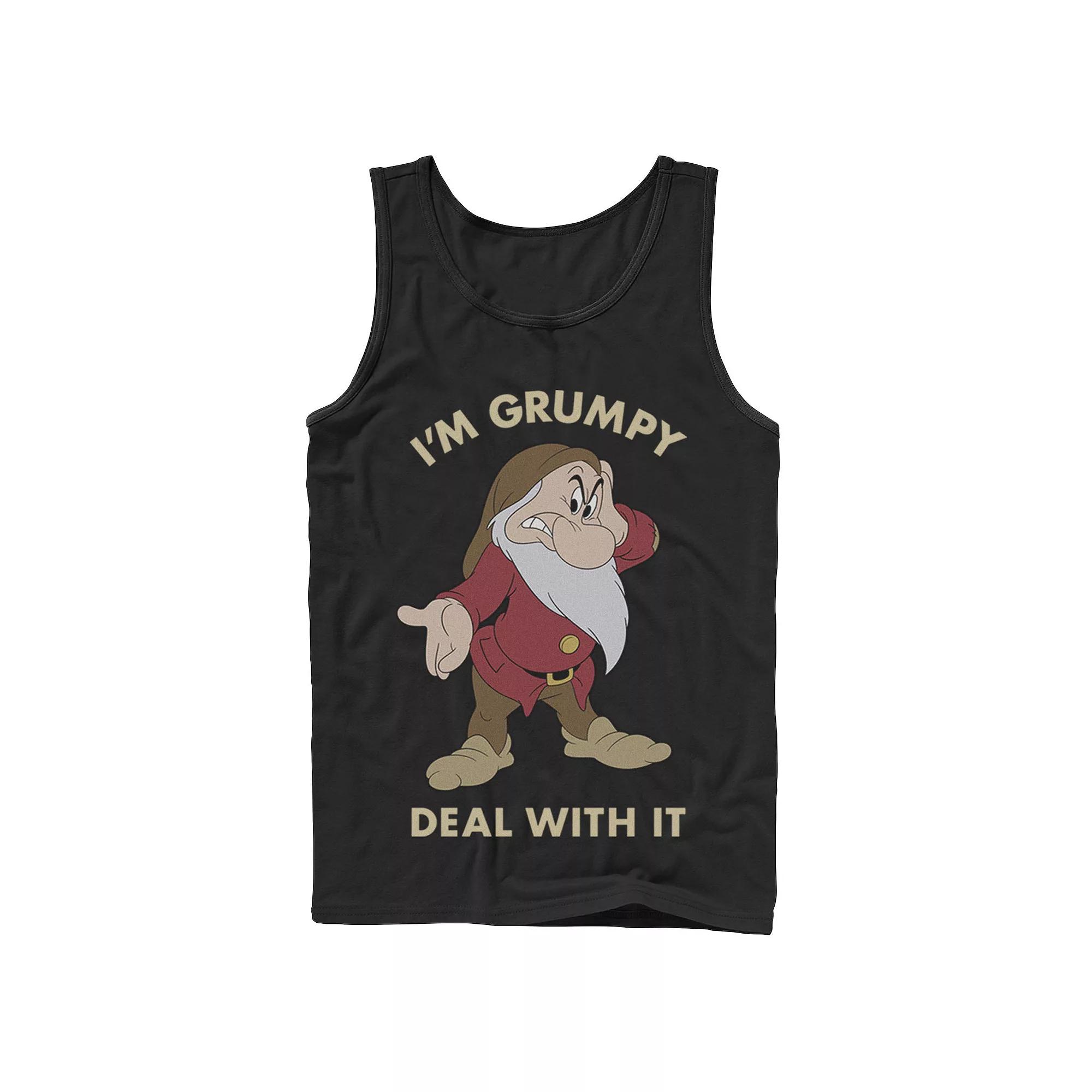 Disney's Snow White I'm Grumpy Deal With It Portrait Men's Tank Top,  Product Image