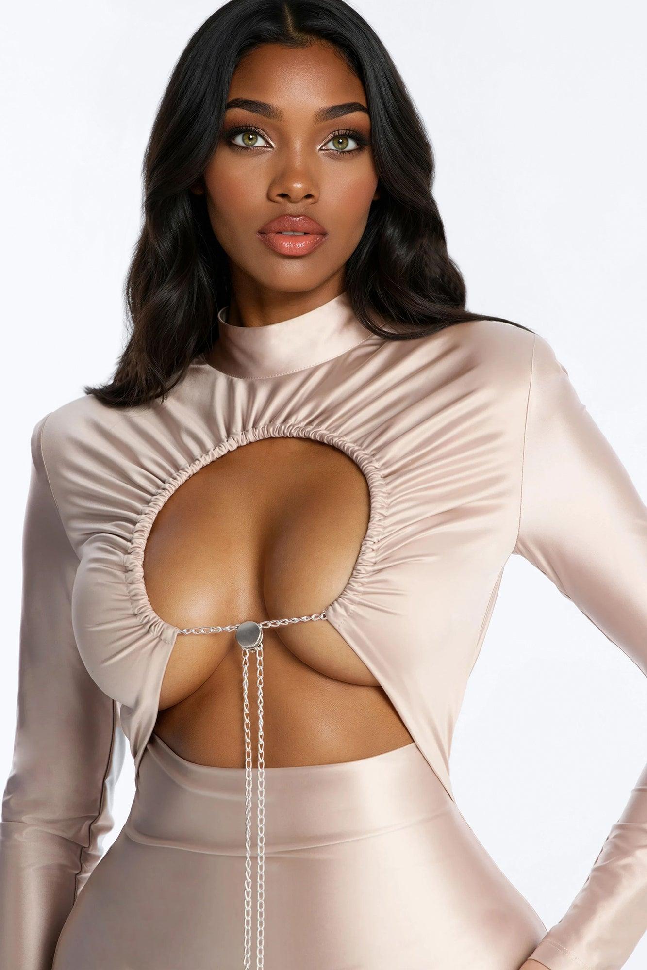 On Repeat Cut Out Maxi Dress - Taupe Female Product Image