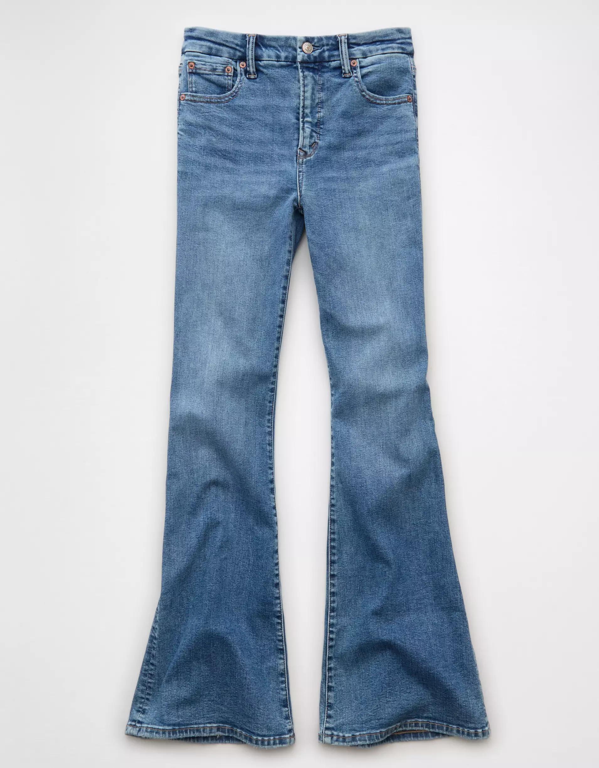 AE Luxe Super High-Waisted Flare Jean Product Image