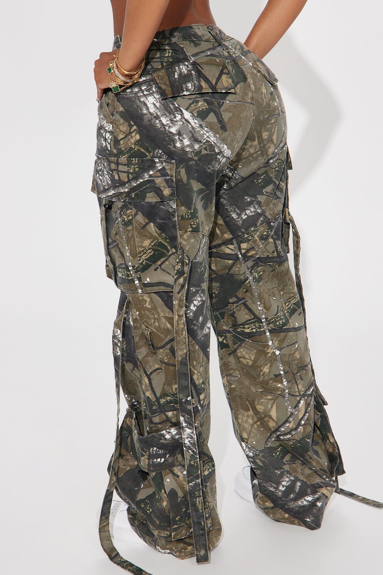 Level You Up Tree Camo Cargo Pant - Olive/combo Product Image