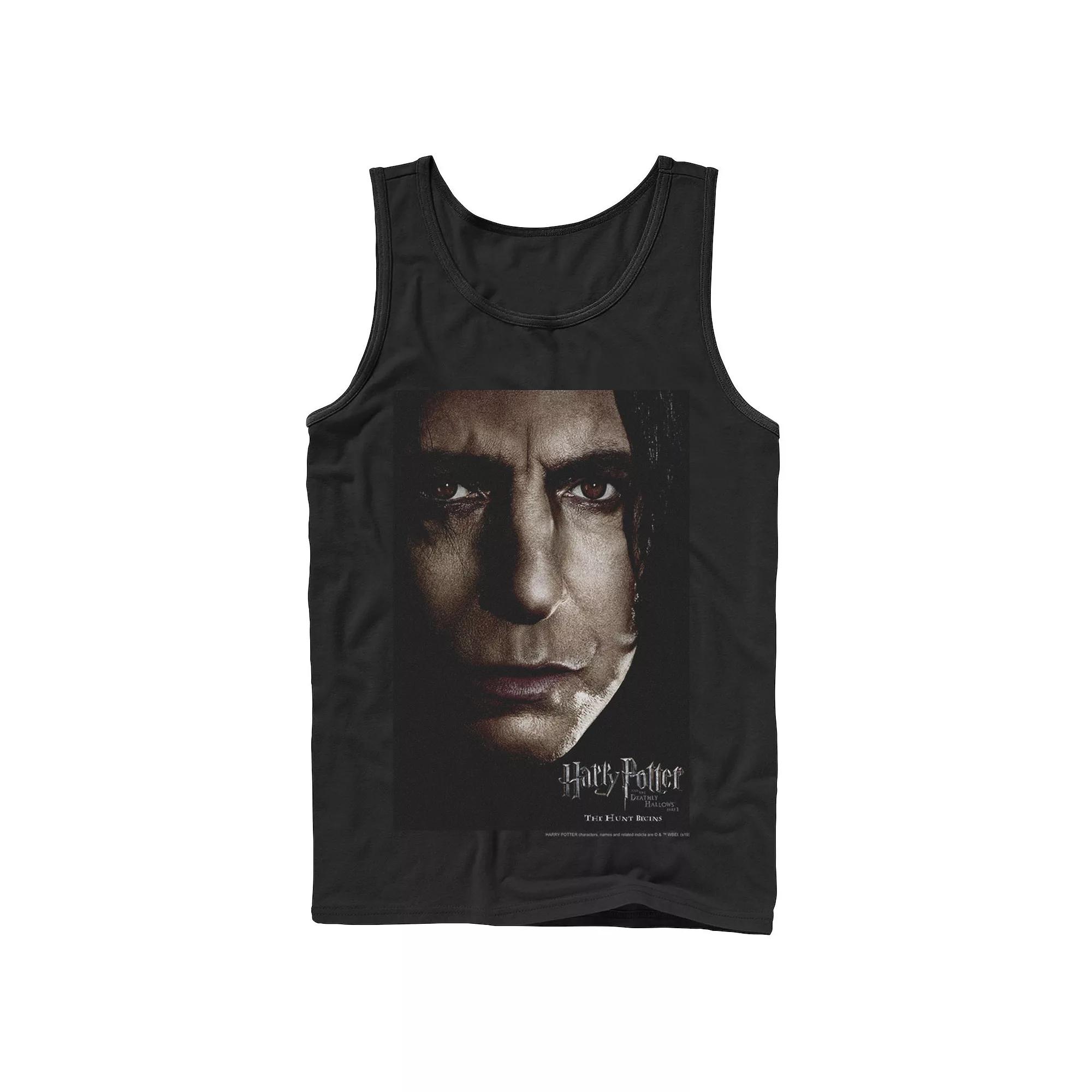 Men's Harry Potter Deathly Hallows Snape Character Poster Graphic Tank Top,  Product Image