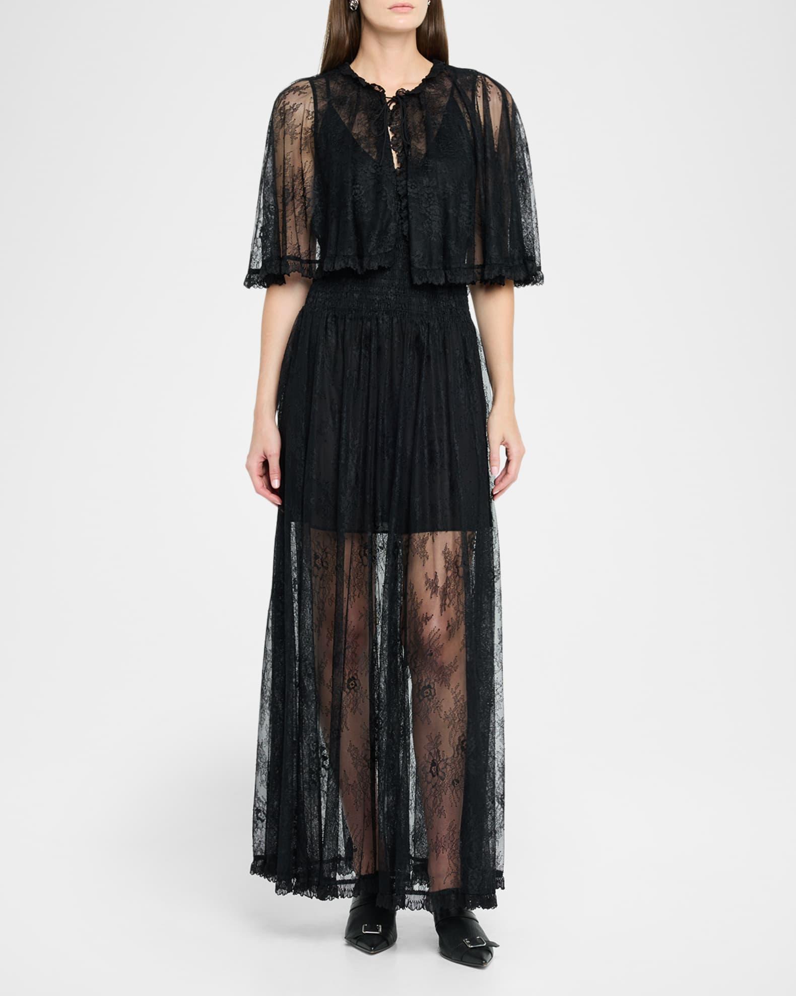 Tissy Lace Cape Gown Product Image