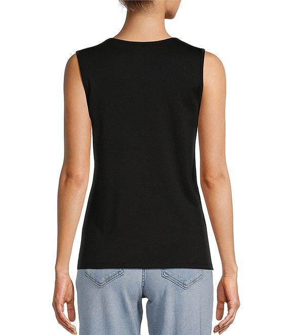 L.L.Bean Pima Cotton Crew Neck Sleeveless Knit Tank Top Product Image