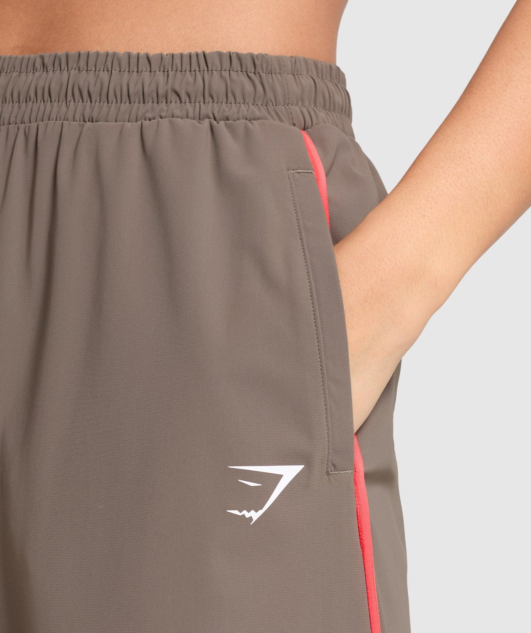 Gymshark Stitch Feature Woven Pants - Camo Brown Female Product Image