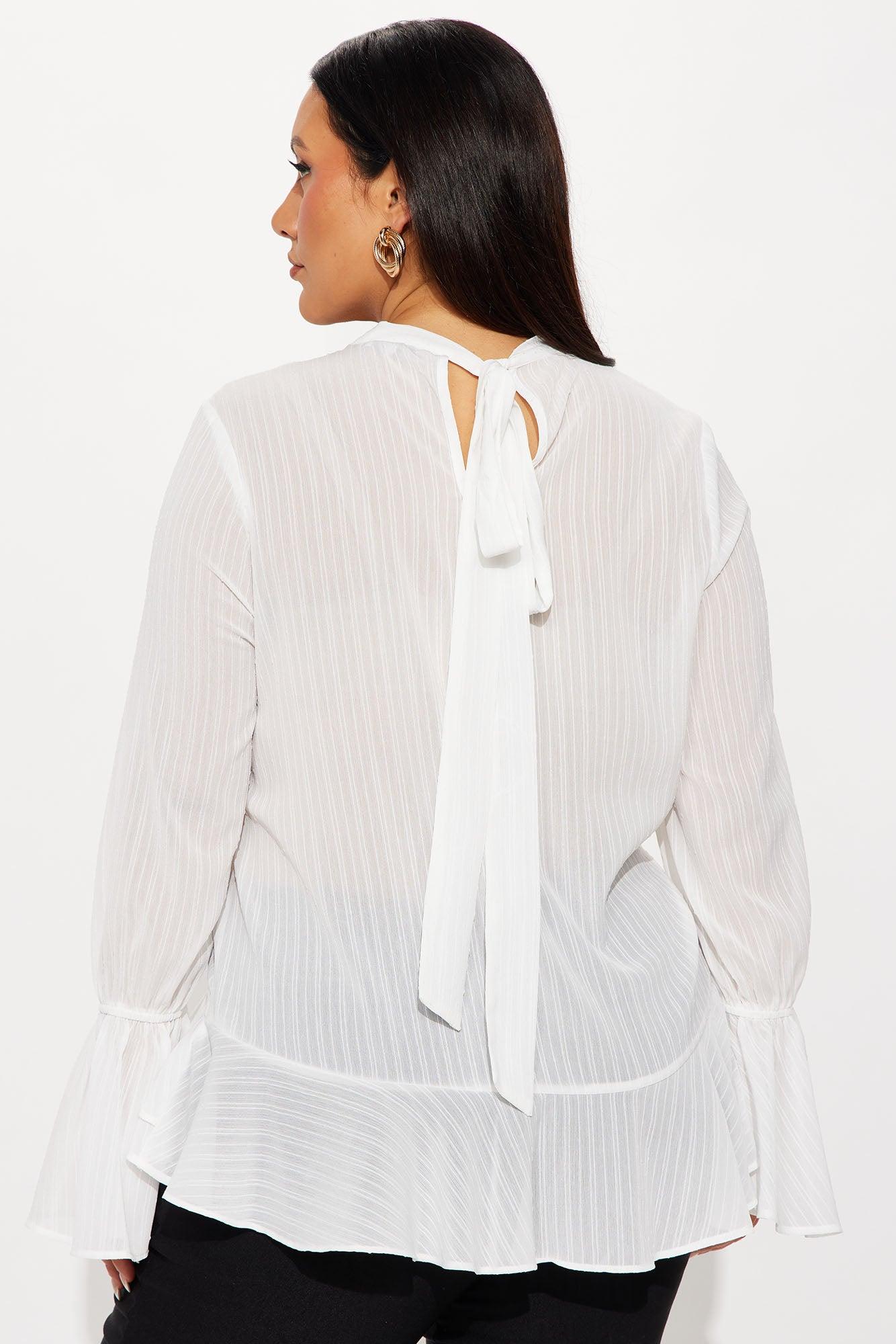 Look At Her Now Chiffon Blouse - White Female Product Image