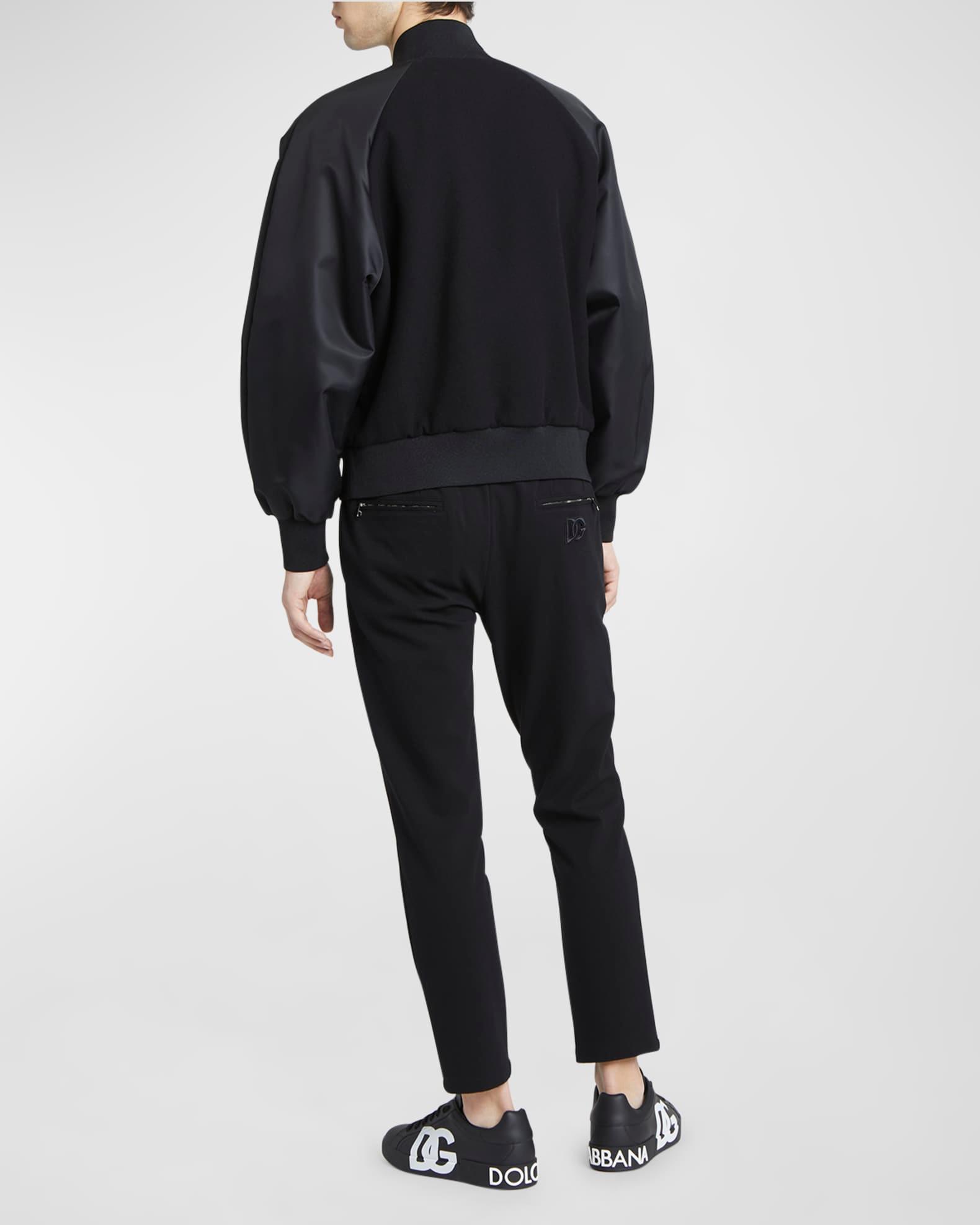 Men's Bomber Jacket with Logo Plaque Product Image