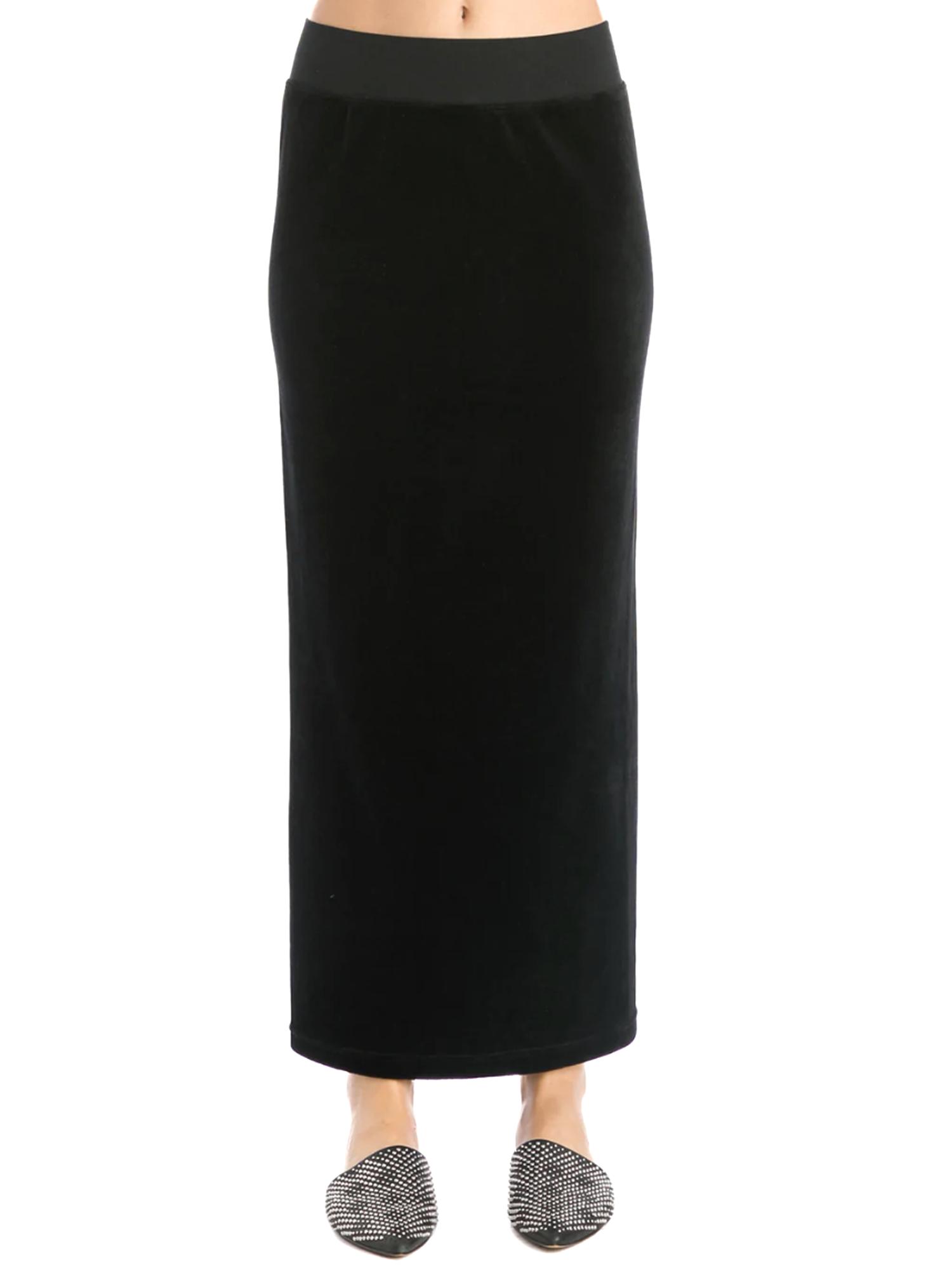 Hard Tail Velour Easy Fit Column Skirt (V-174) Product Image