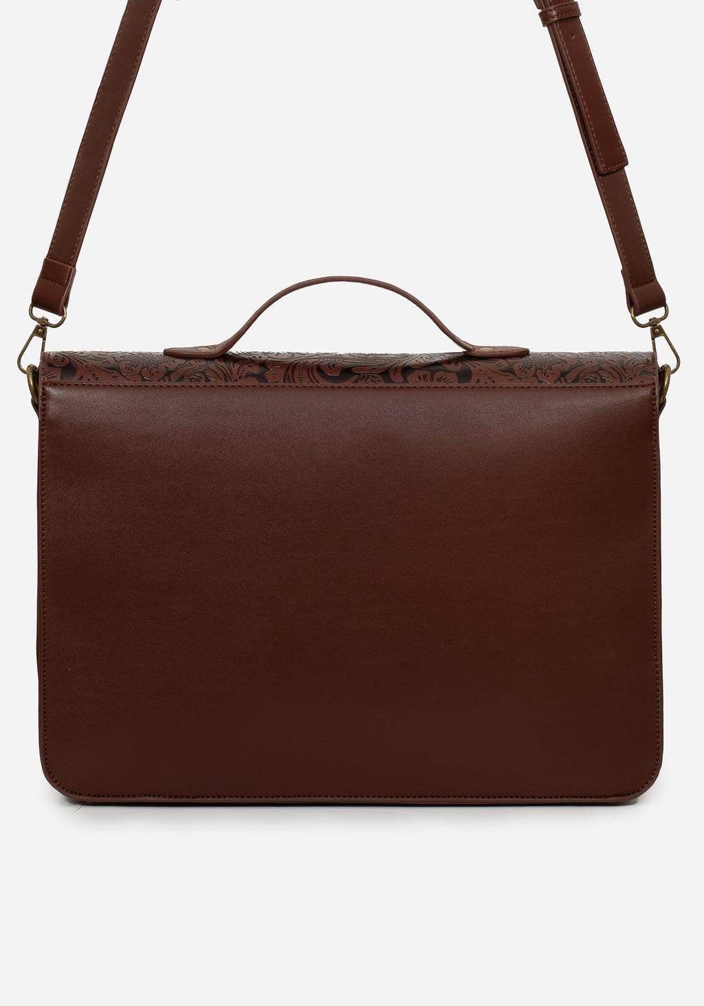 Sunder Floral Debossed Mini Crossbody Satchel Bag Product Image