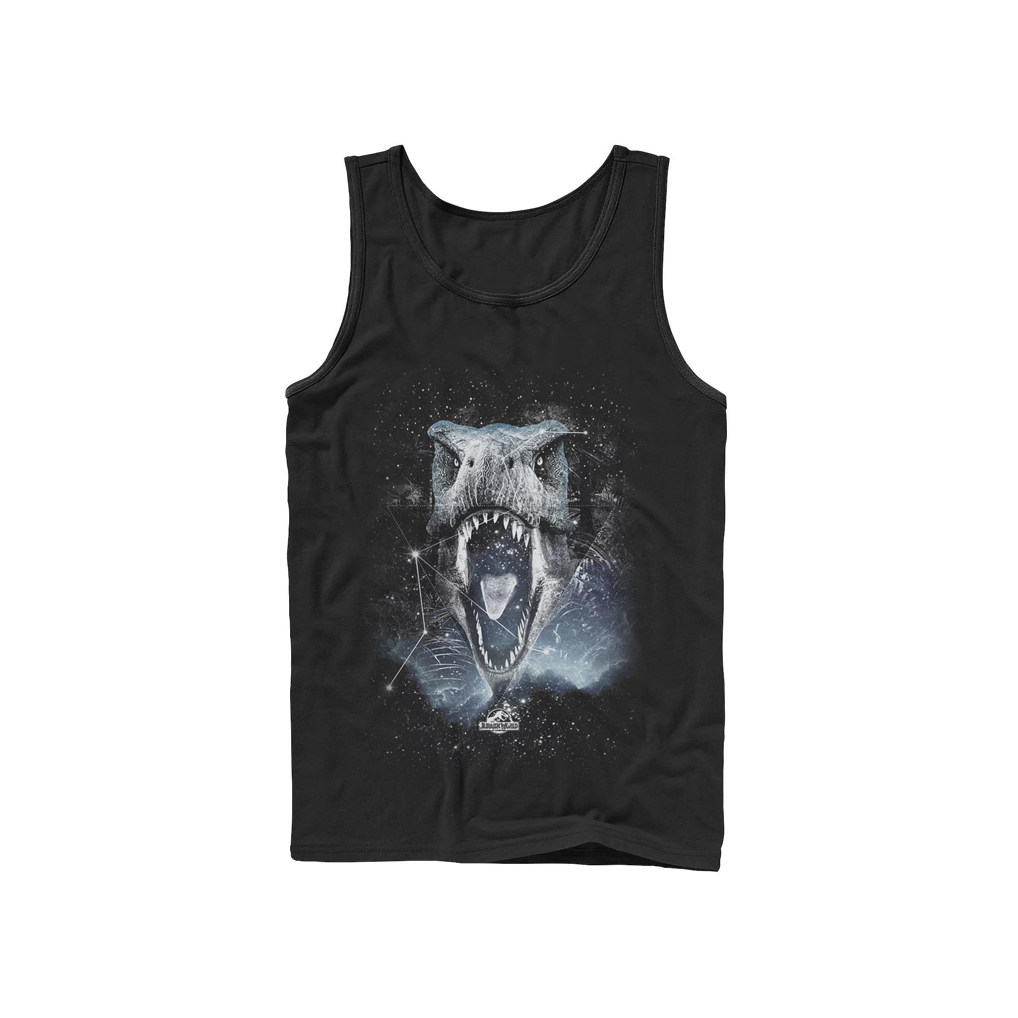 Men's Jurassic World T-Rex Roaring Constellation Tank Top,  Product Image