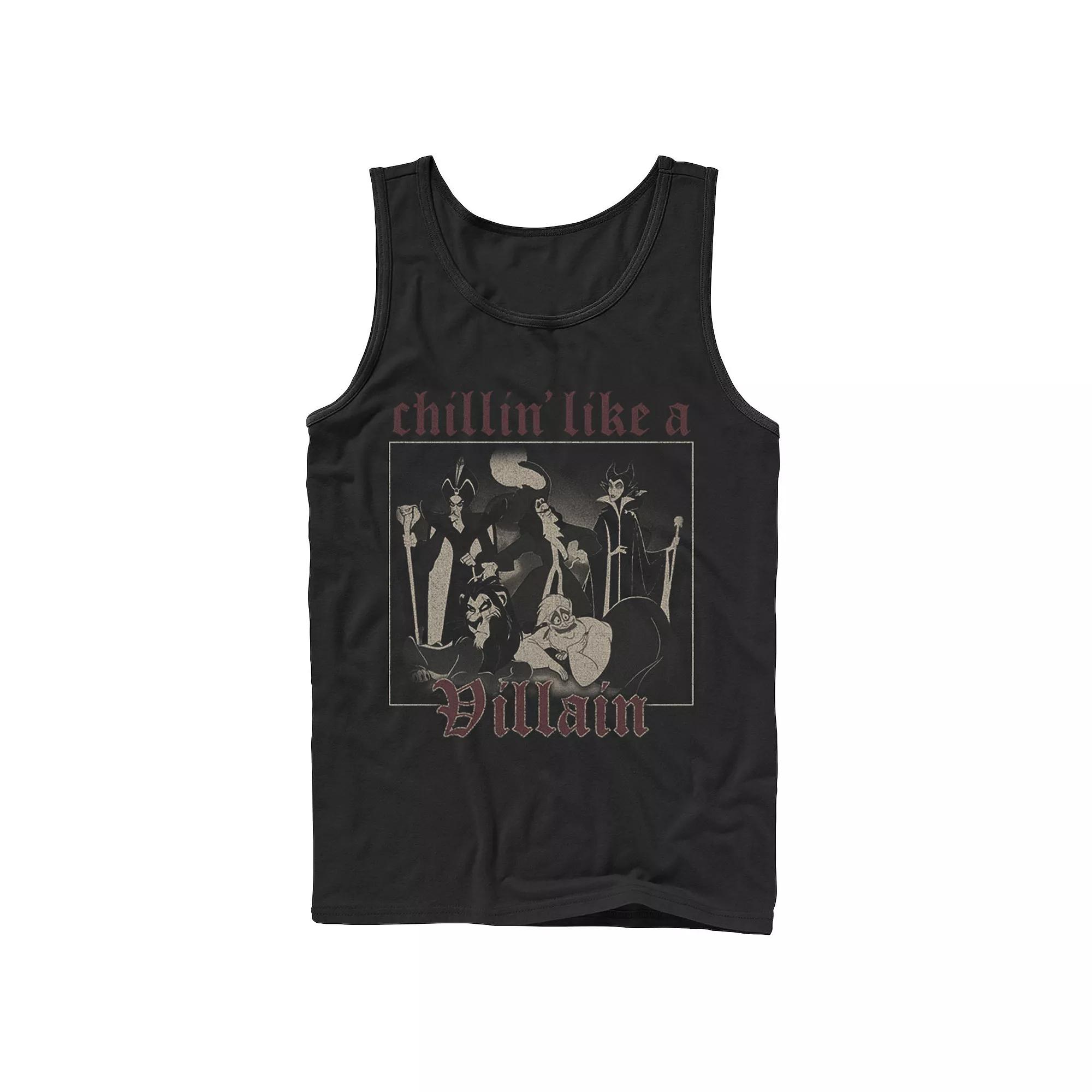 Disney's Villains Men's Chillin' Like A Villain Group Portrait Tank Top,  Product Image
