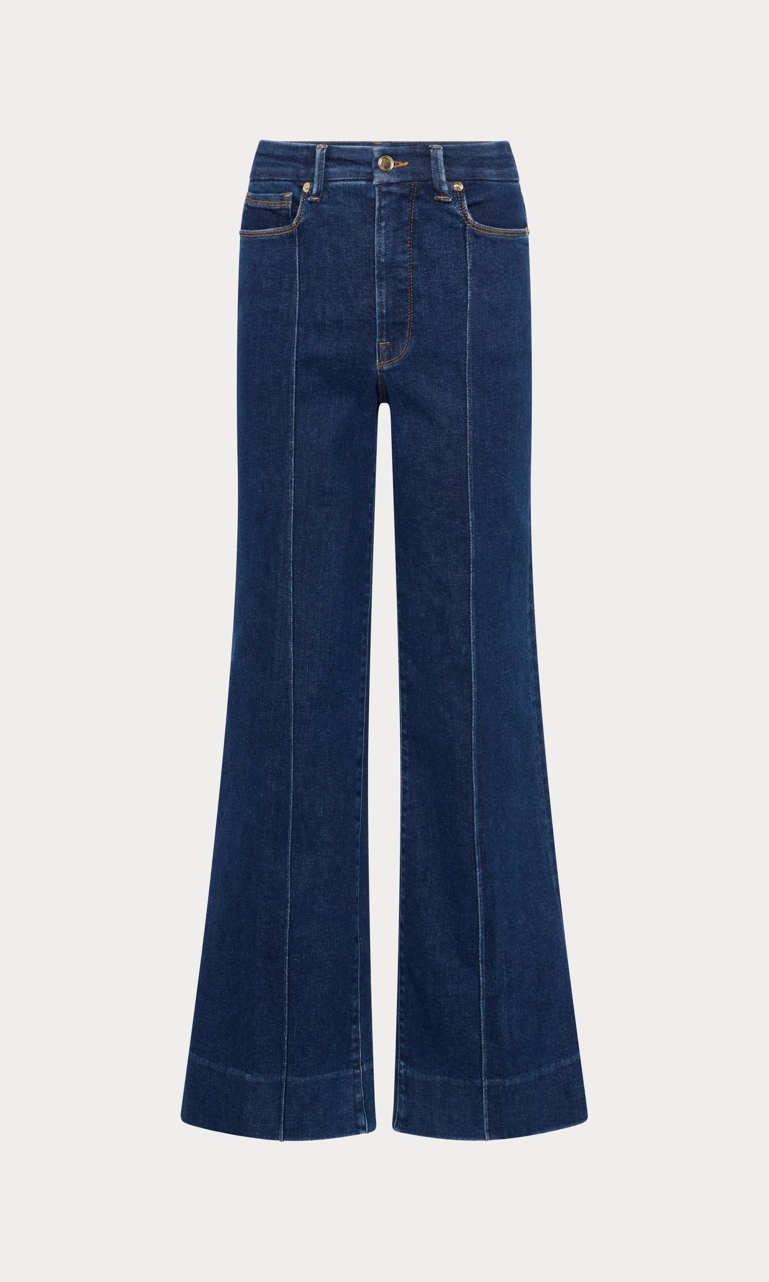 GOOD WAIST PALAZZO JEANS | INDIGO1169 Product Image