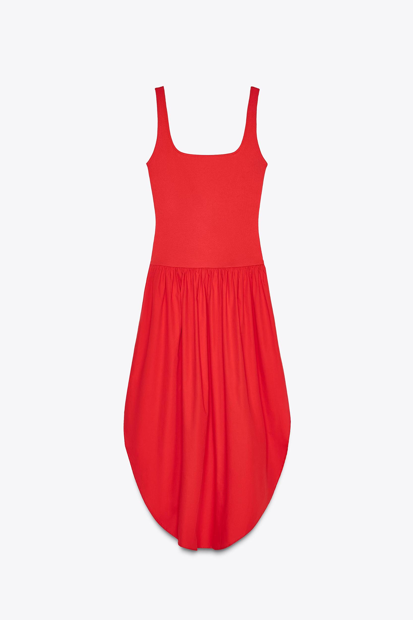 CONTRASTING MIDI DRESS Product Image