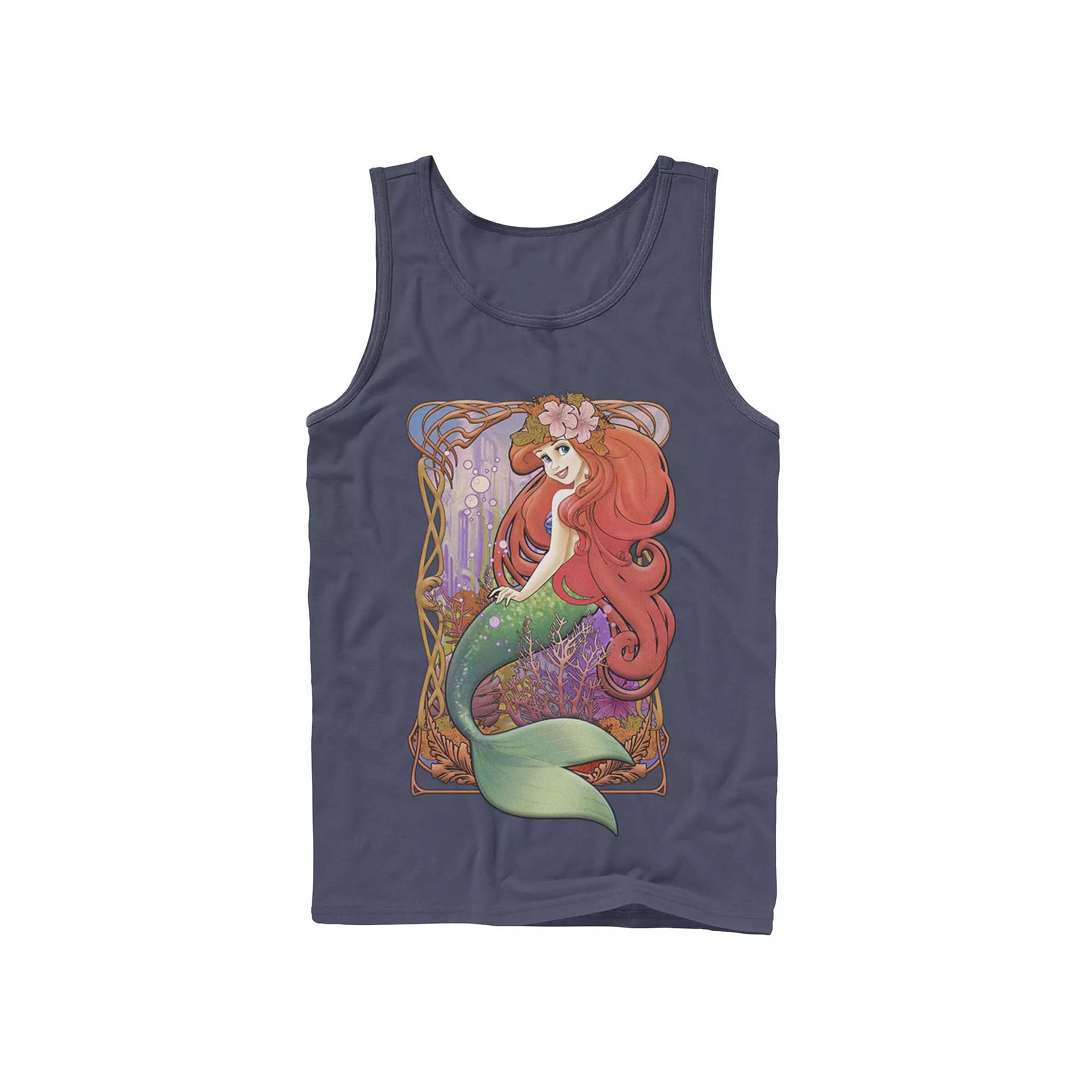 Men's Disney Little Mermaid Vintage Portrait Poster Tank Top,  Product Image