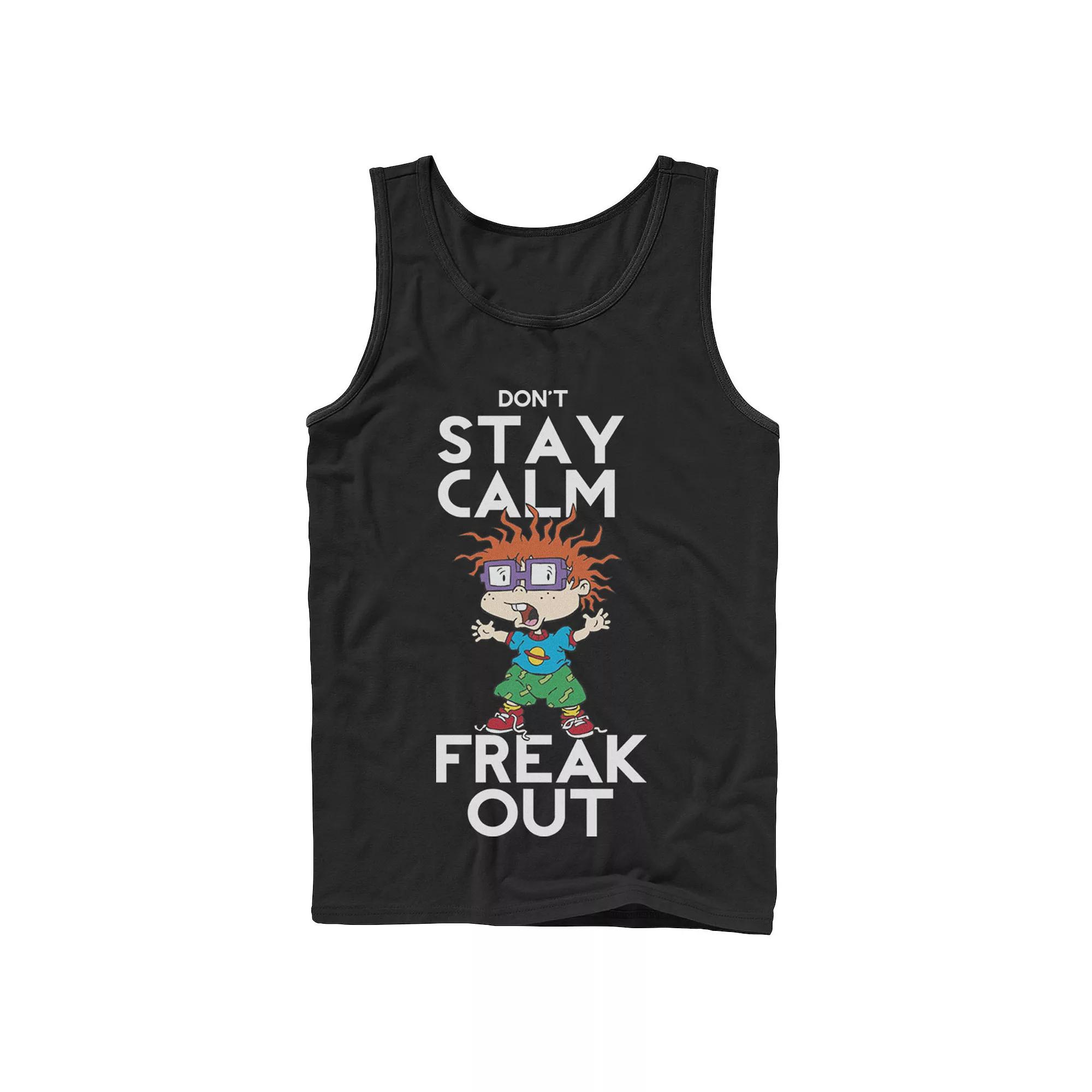 Men's Nickelodeon Rugrats Chuckie Don't Stay Calm Freak Out Graphic Tank Top,  Product Image