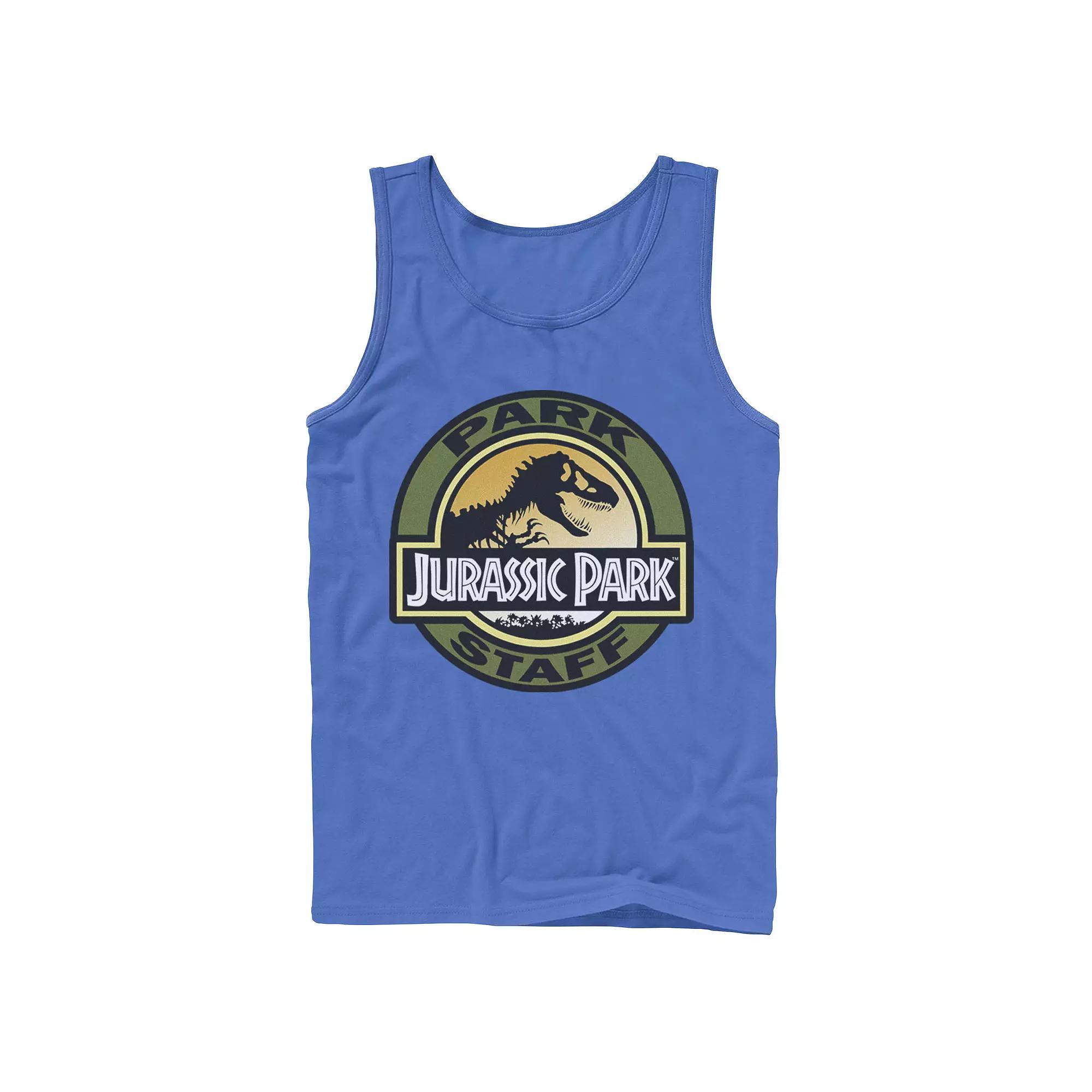 Men's Jurassic Park Staff Icon T-Rex Skeleton Tank Top,  Product Image