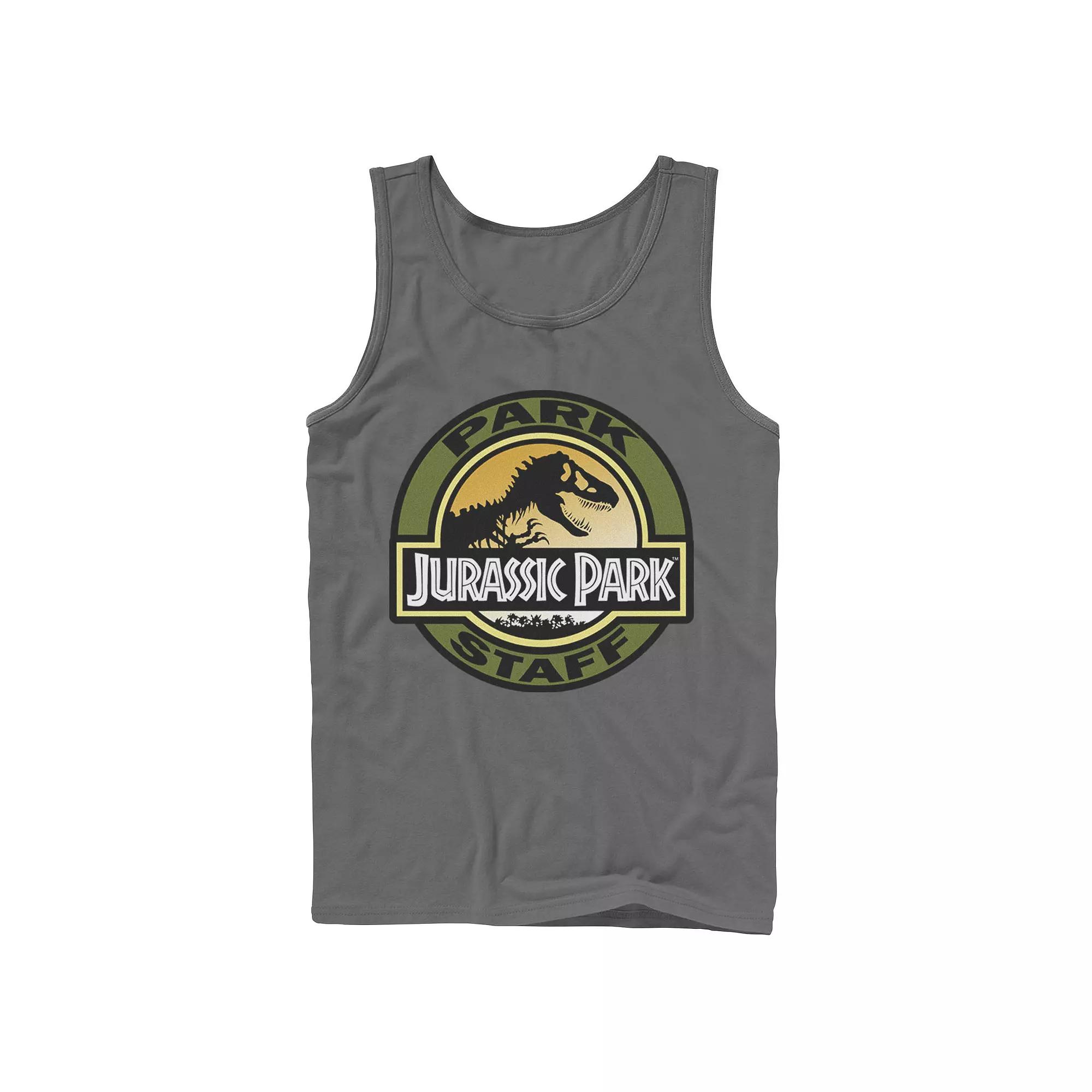 Men's Jurassic Park Staff Icon T-Rex Skeleton Tank Top,  Product Image