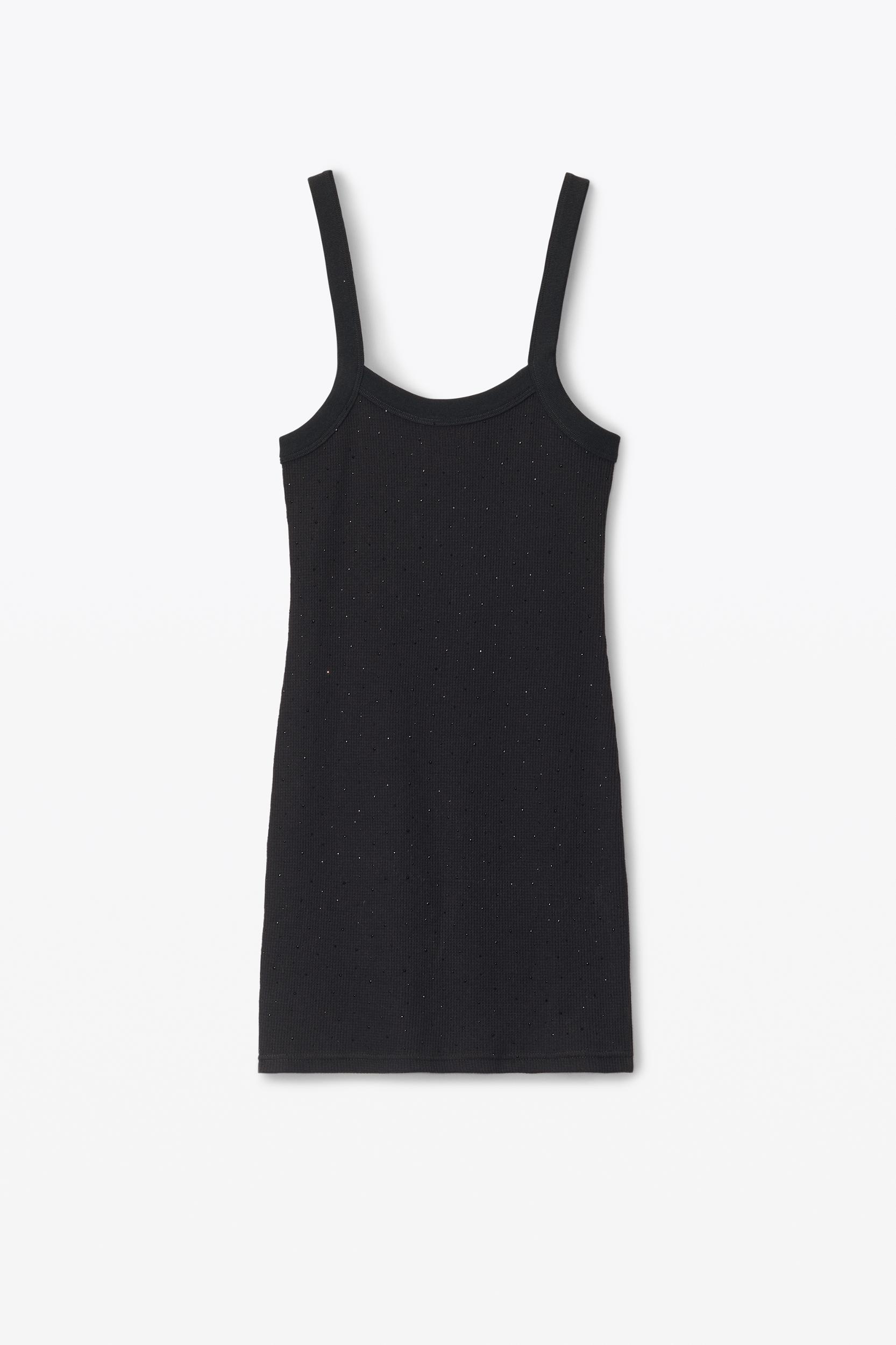 Crysal Hotfix Cami Dress In Waffle Knit Product Image