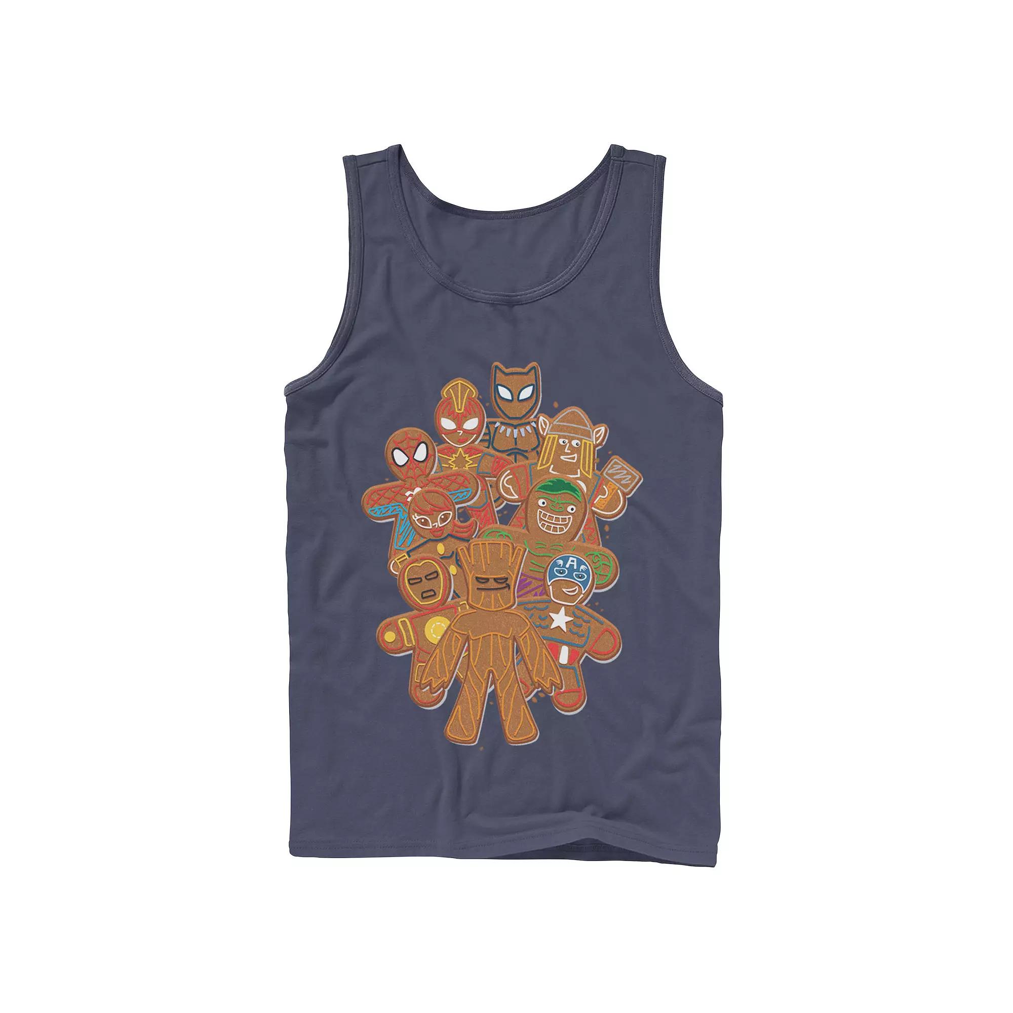 Men's Marvel Avengers Gingerbread Cookie Cluster Tank Top, Boy's,  Product Image