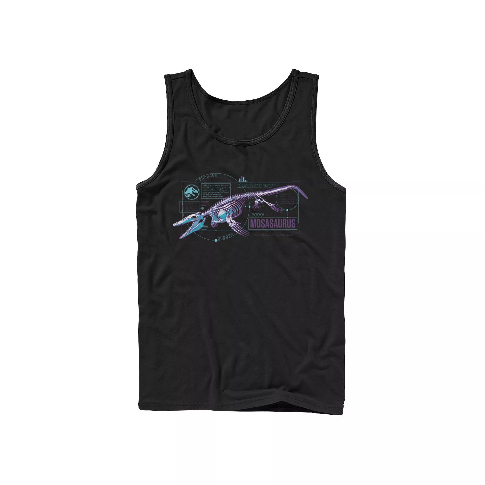 Men's Jurassic World Mosasaurus Skeleton X Ray Tank Top,  Product Image