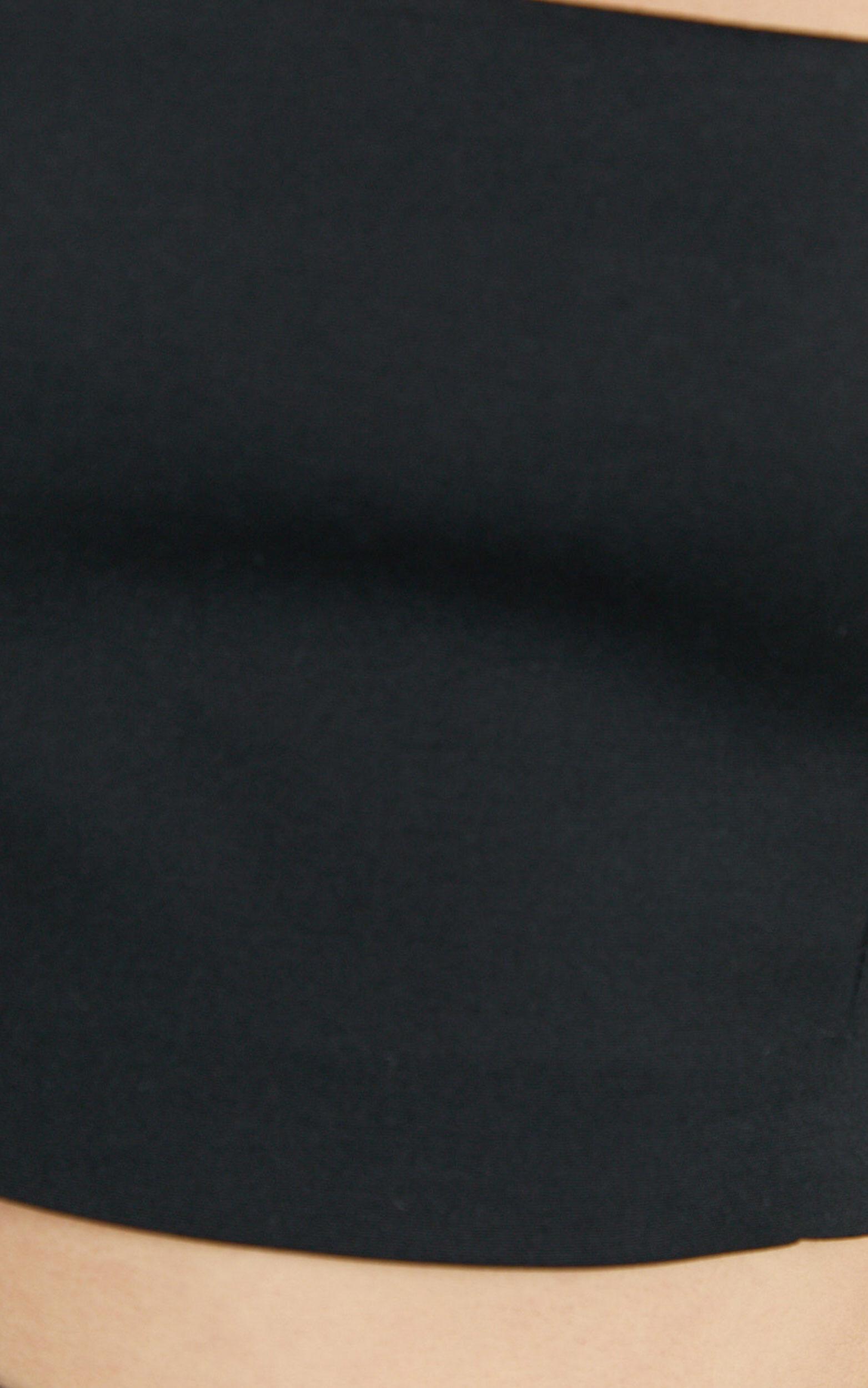 Abellina Top - Wide Neck Halter Crop Top in Black Product Image