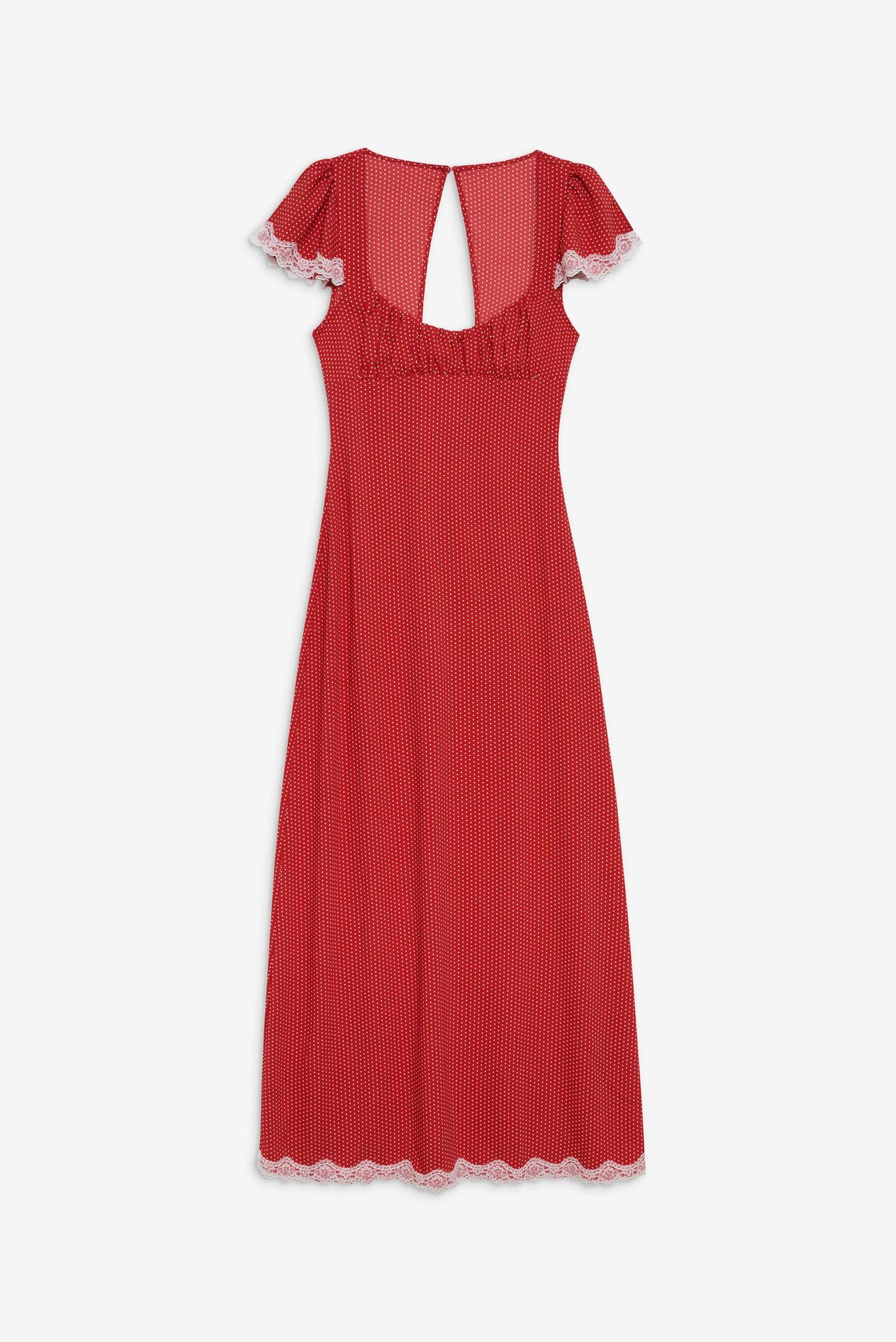 Rosalyn Polka Dot Maxi Dress - Ladybug Product Image