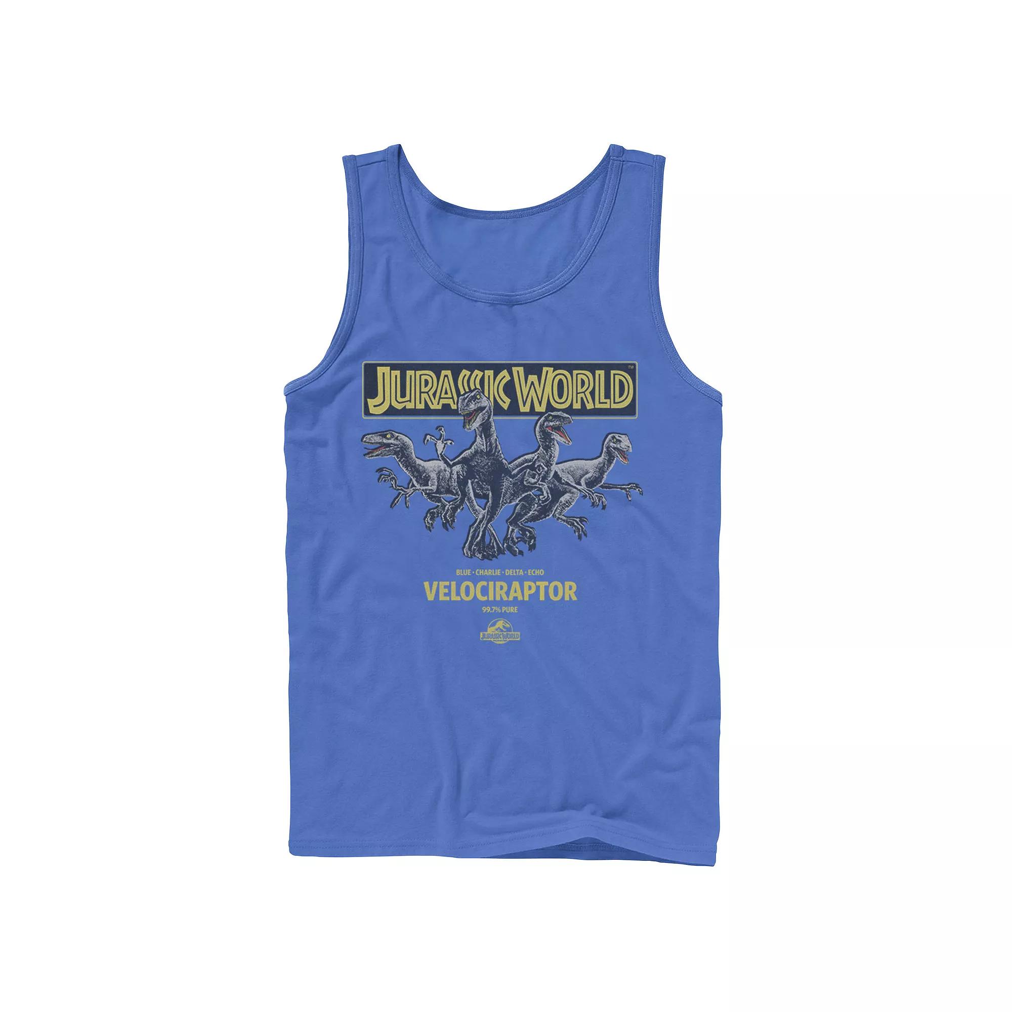 Men's Jurassic World Blue, Charlie, Delta & Echo Pack Tank Top,  Product Image