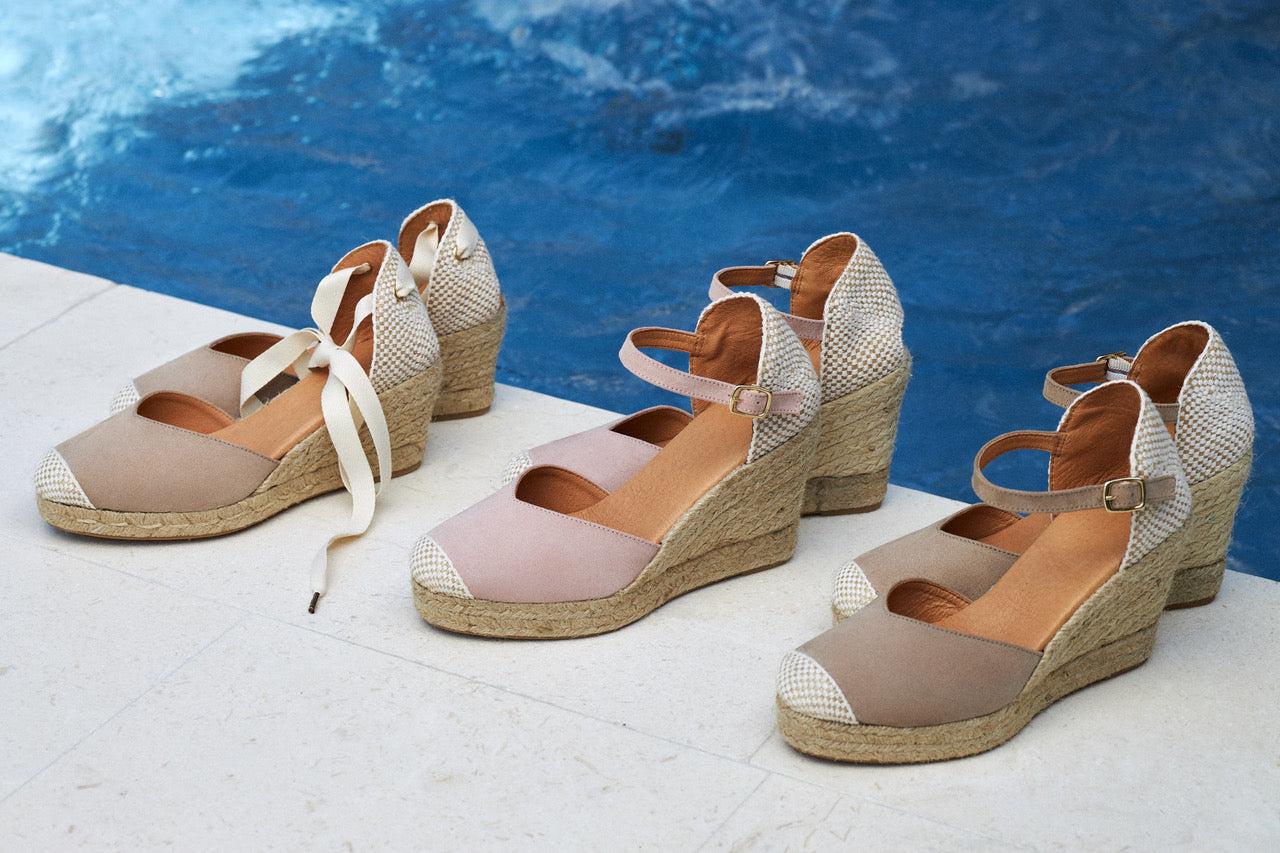 Jimena knitted Toe Taupe High Strap Product Image