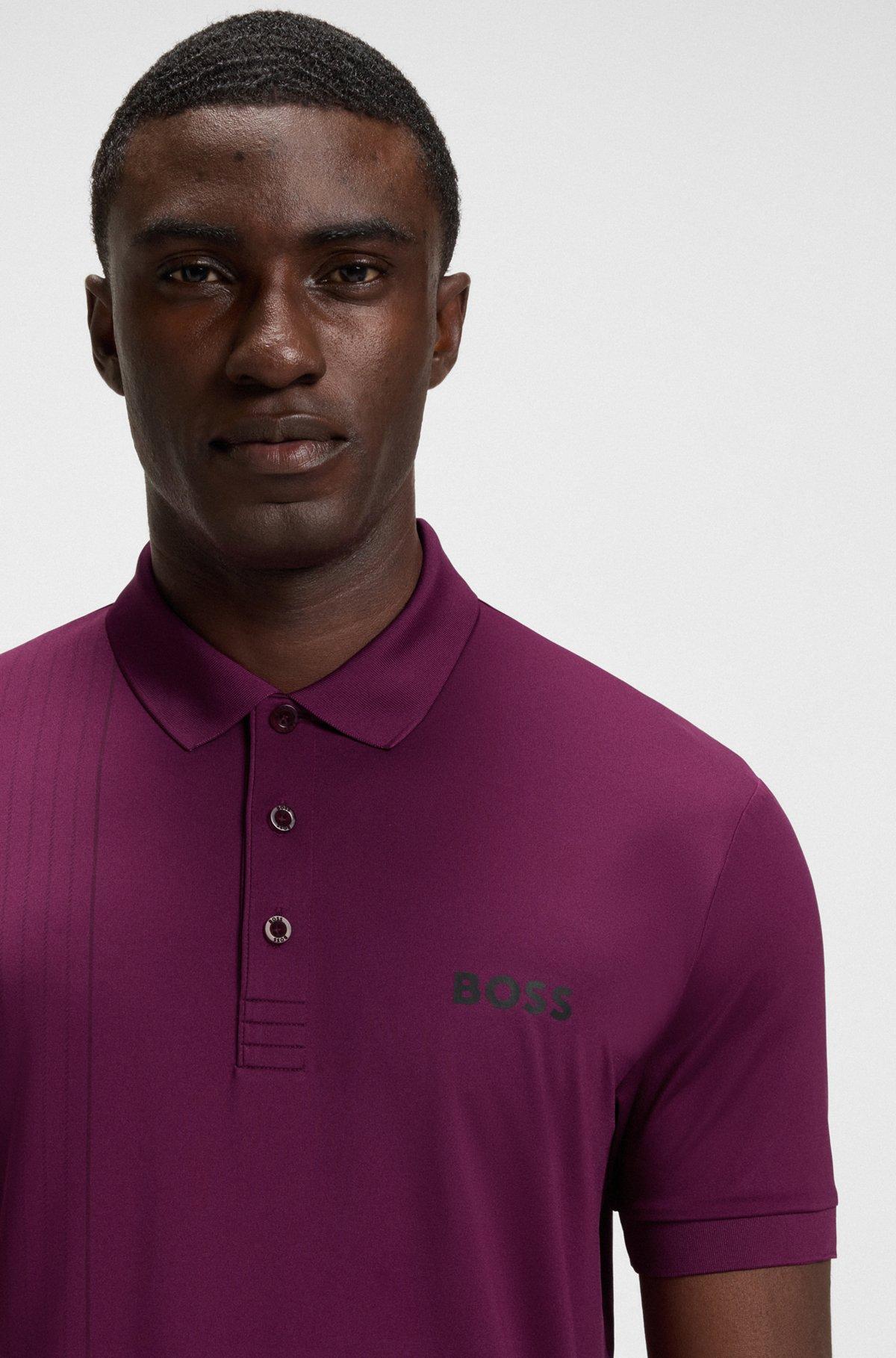 Active quick-dry polo shirt with check artwork Product Image