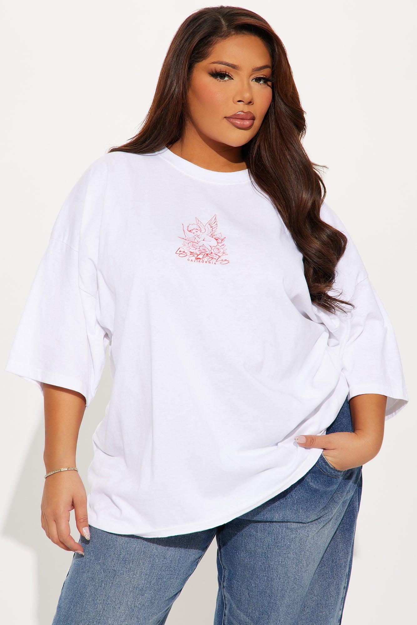 Heaven Sent LA Oversized Tee - White Product Image