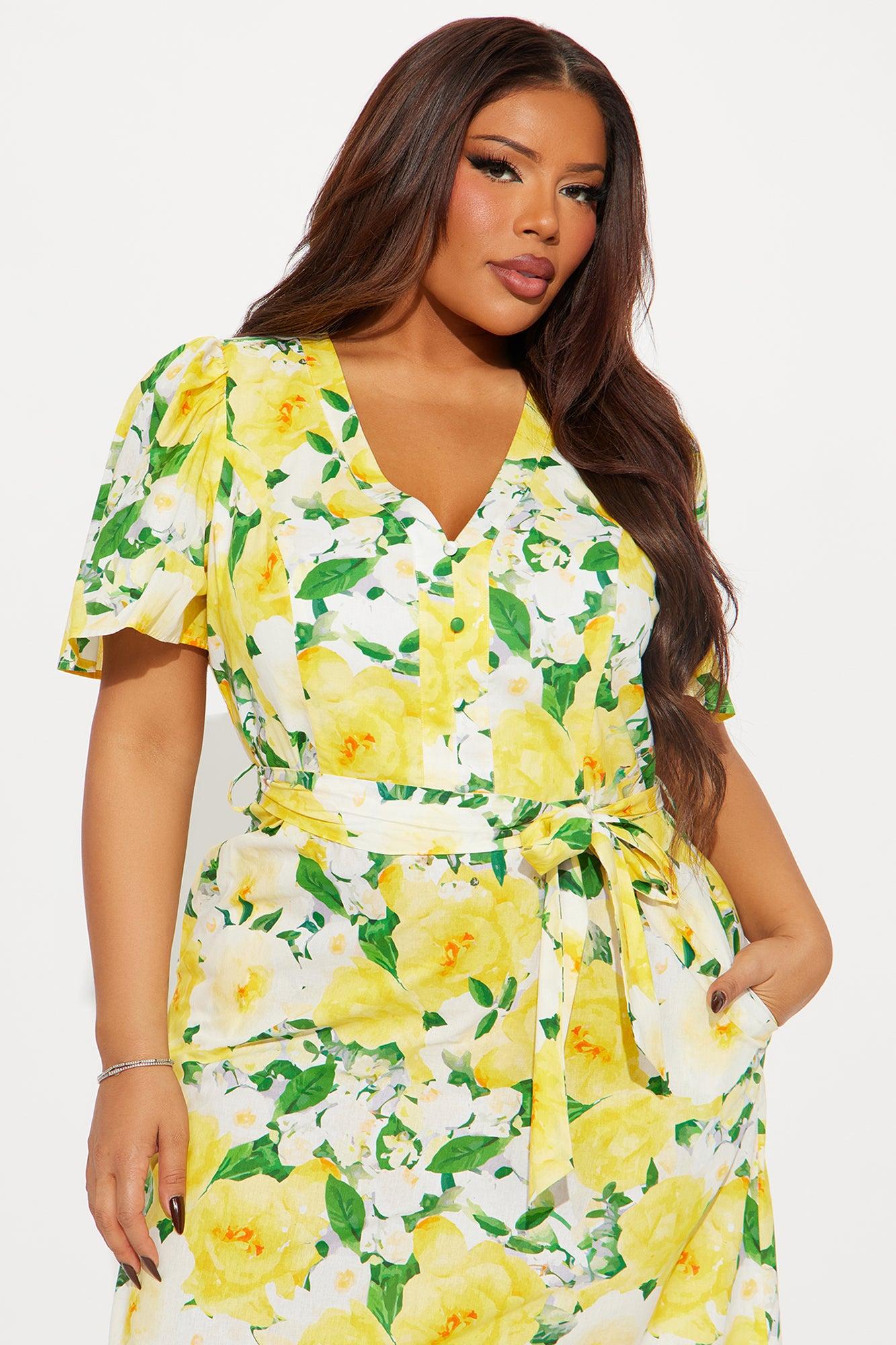 Sam Floral Maxi Dress - Yellow/combo Product Image