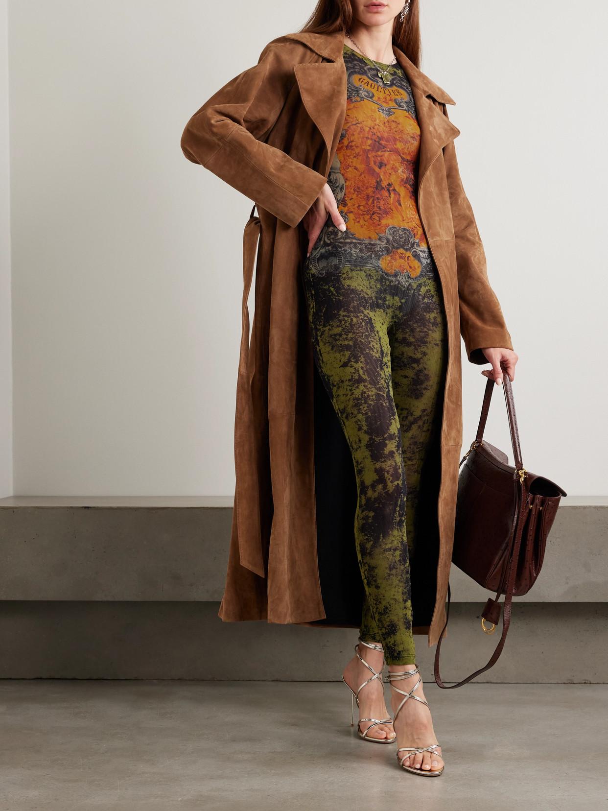 JEAN PAUL GAULTIER Graphic Print Full-length Dress With Long Sleeves In Black Product Image