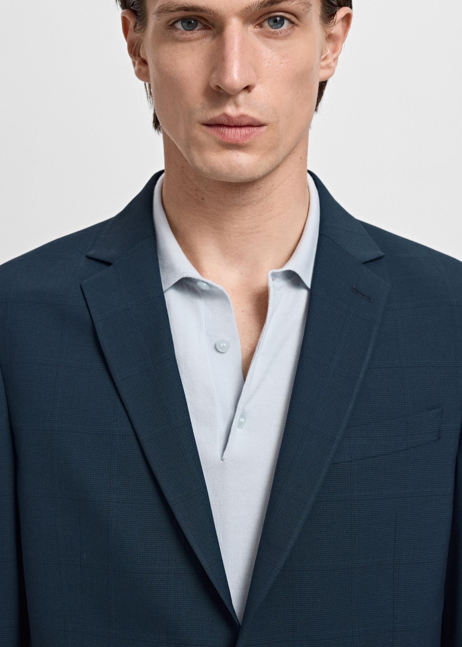 Super slim-fit suit jacket in stretch fabric - Men | MANGO USA Product Image