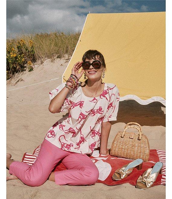 FRANCES VALENTINE Lucy Stretch Cotton High Rise Slim Leg Pants Product Image