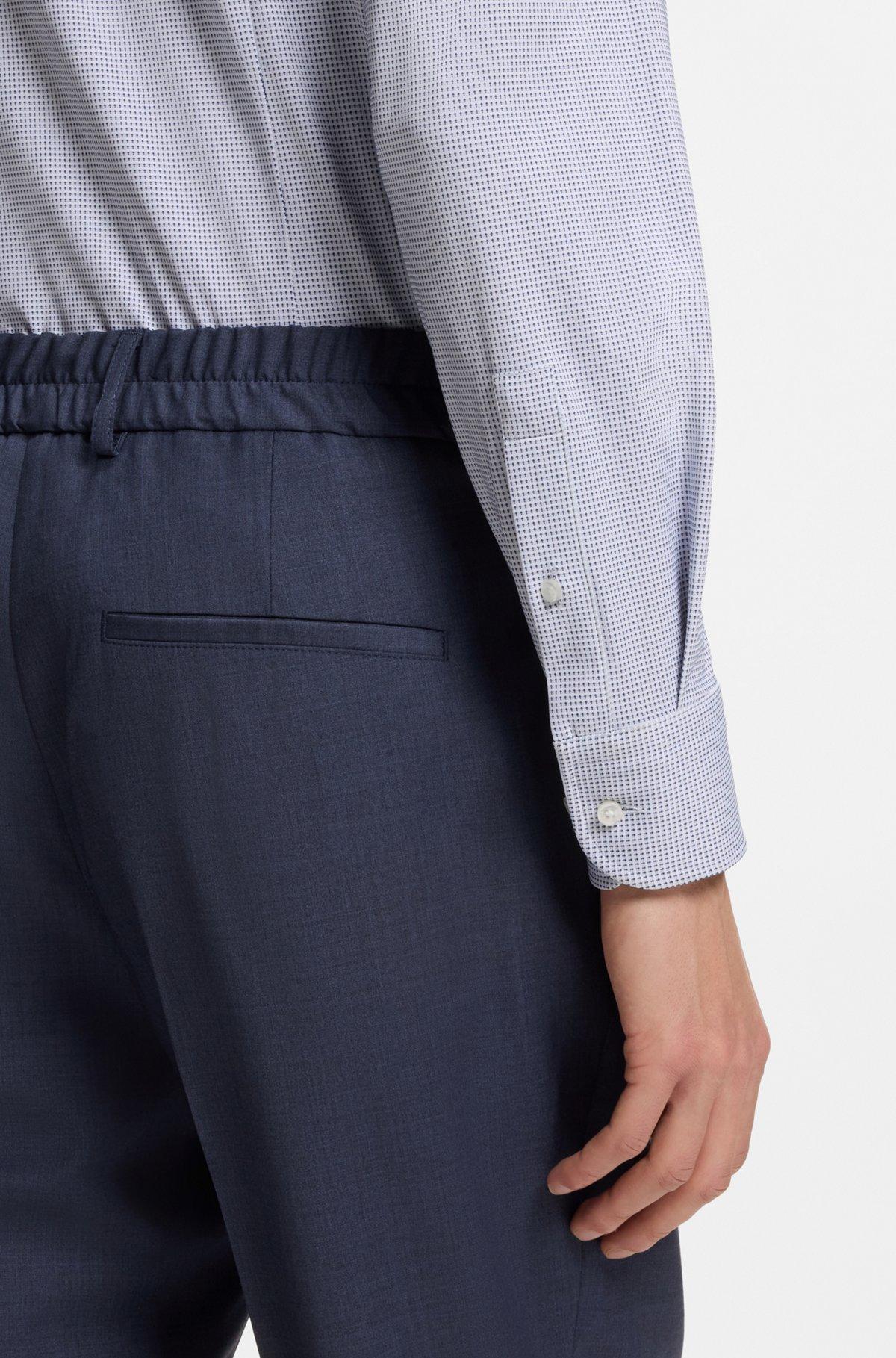 Slim-fit shirt in Italian performance-stretch jersey Product Image