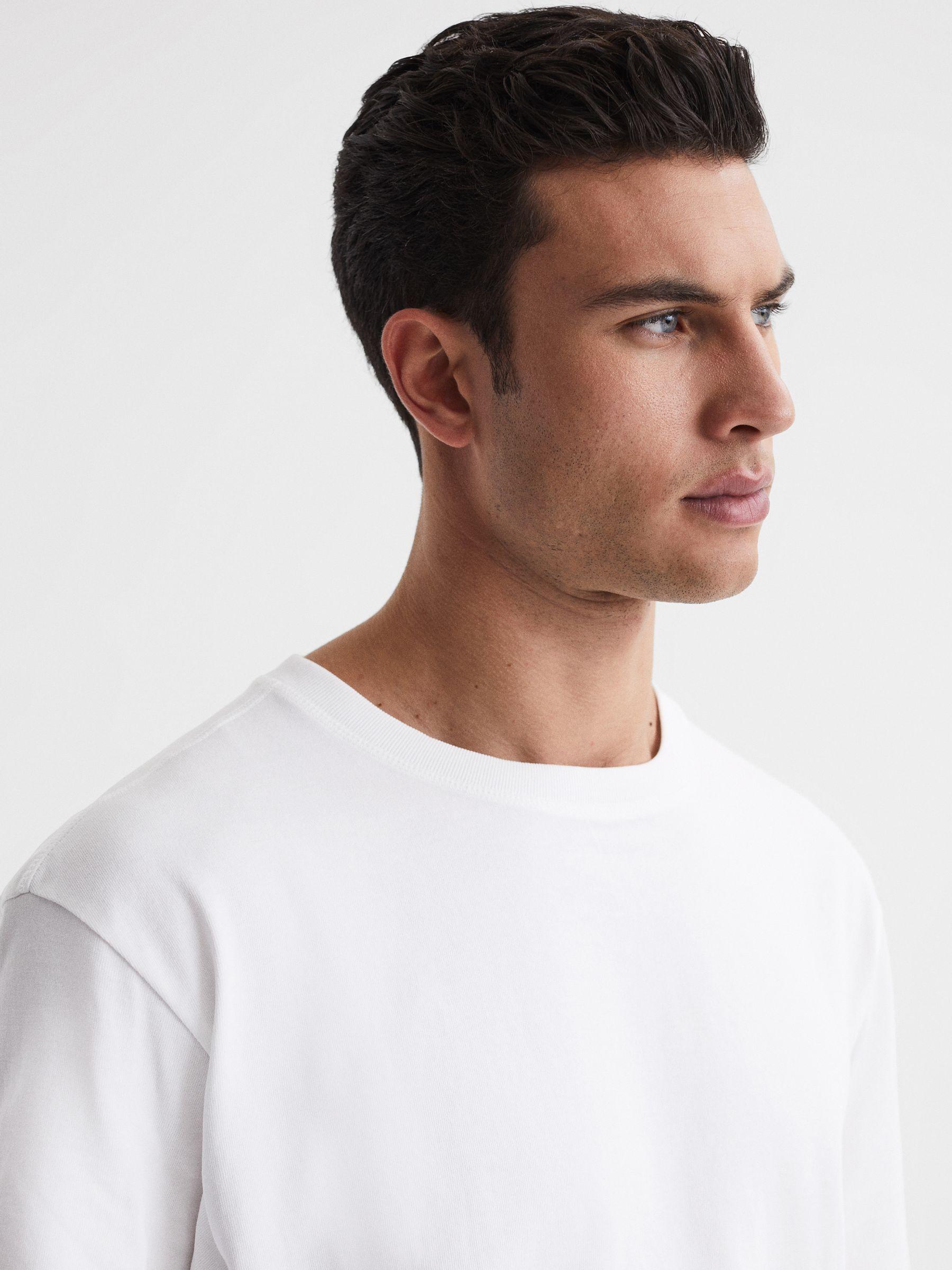 Oversized Garment Dye T-Shirt in White Product Image
