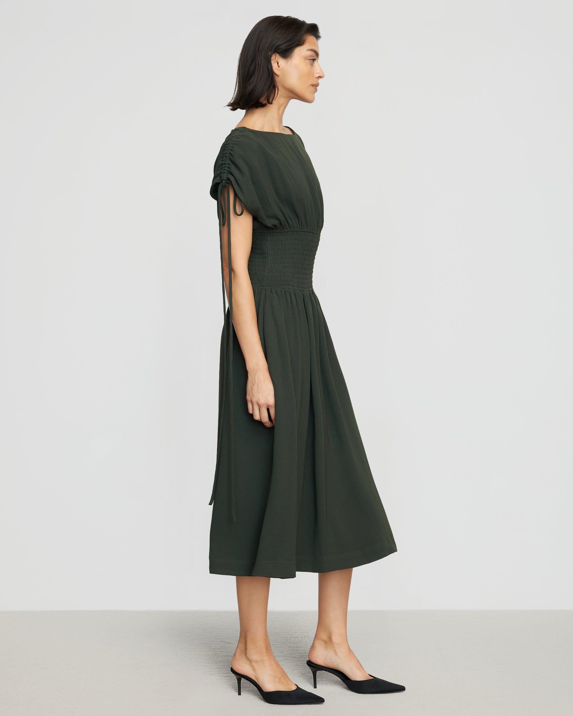 Ayumi Gathered-Shoulder Dress Product Image
