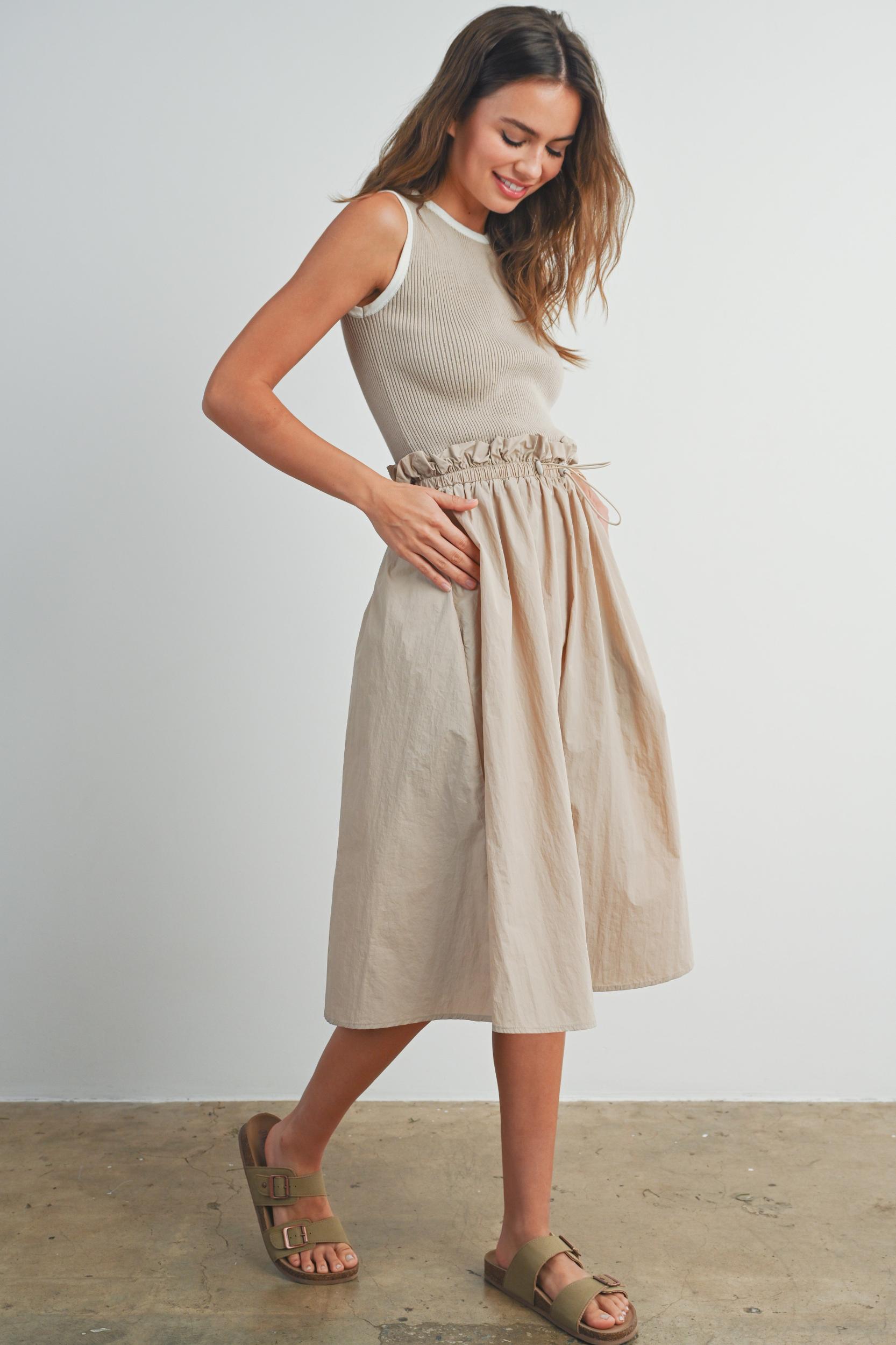 Contrast Tank Twofer Dress Product Image