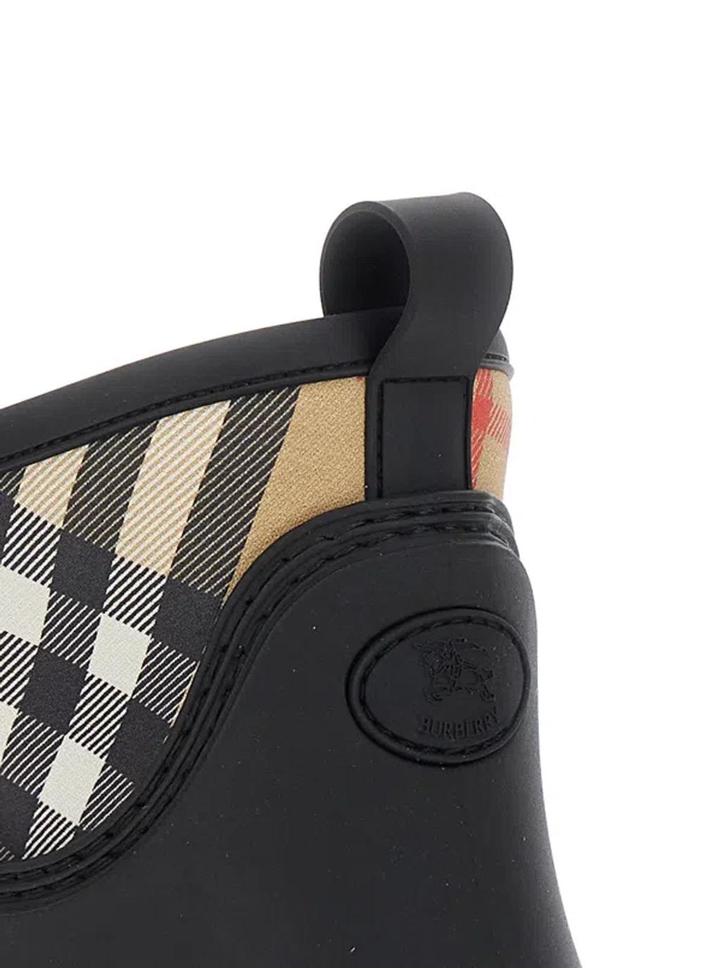 BURBERRY Women Marsh Stamp Rubber Ankle Boots In Gray Product Image