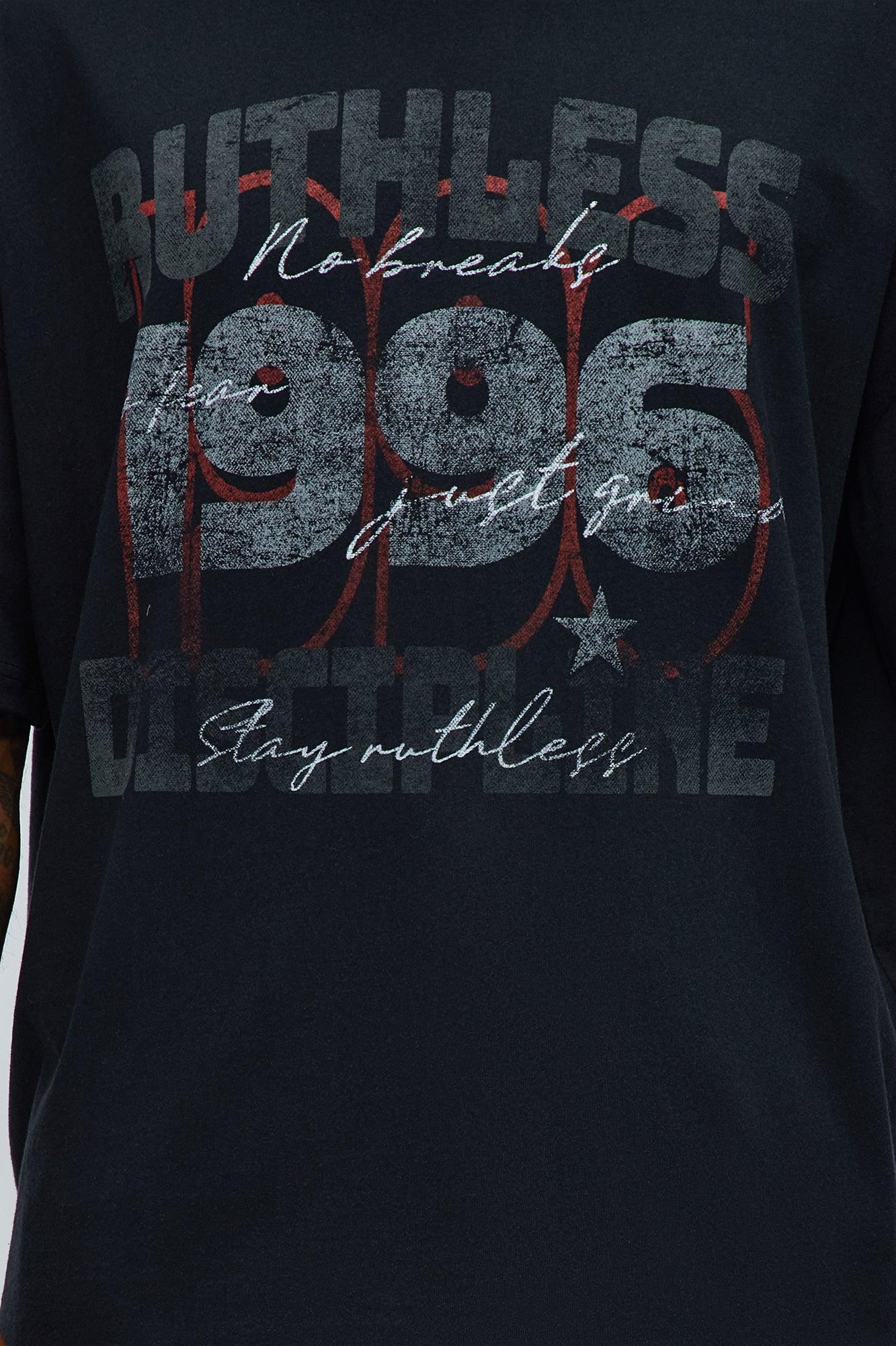 Ruthless Discipline Boxy Short Sleeve Tee - Black Male Product Image