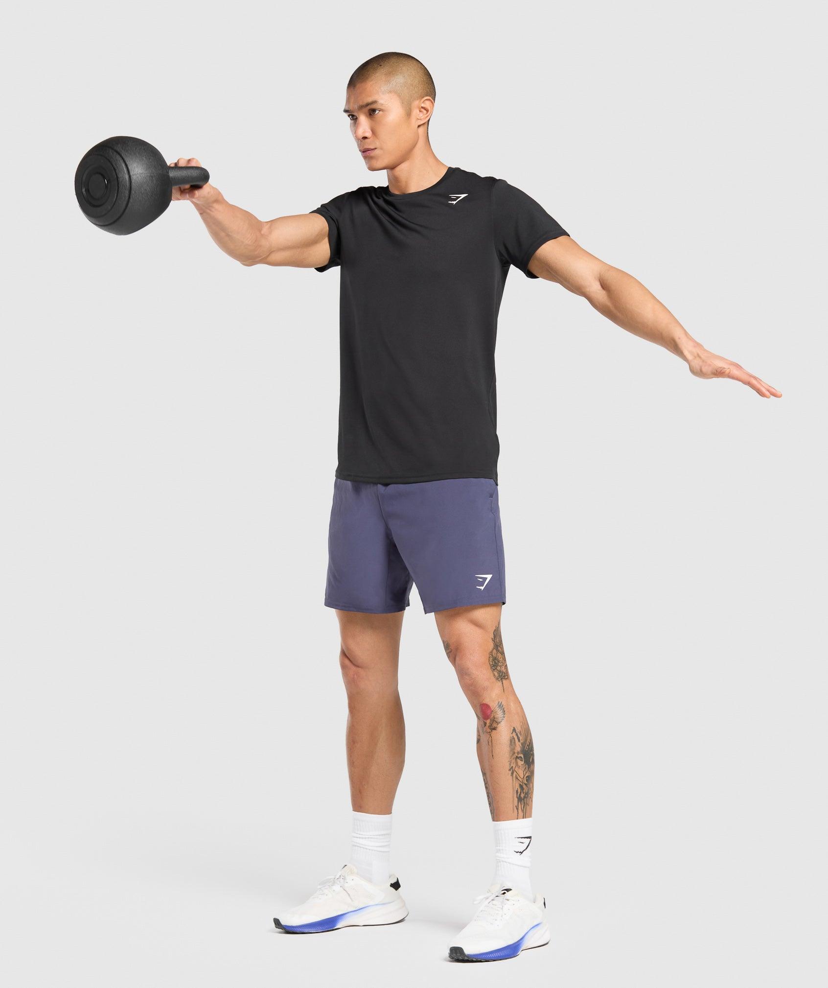 Gymshark Arrival 7" Shorts - Weighted Purple Male Product Image